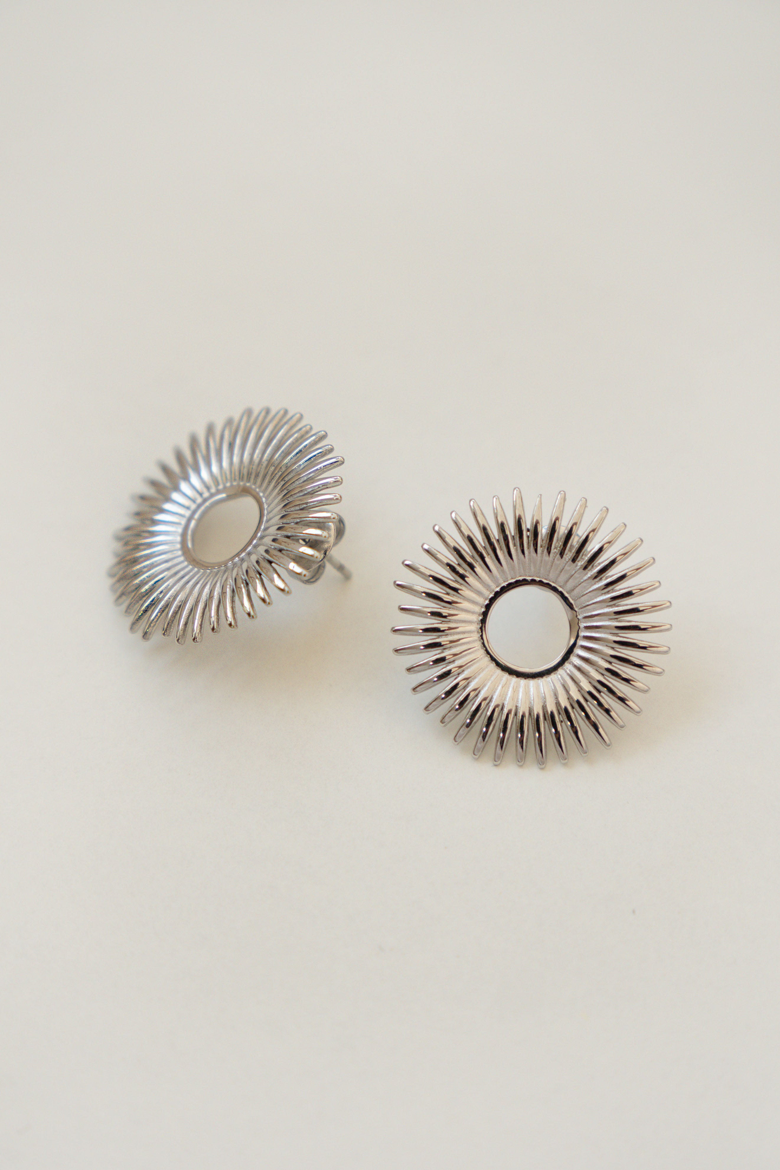 INDUSTRIAL SUN EARRINGS // SILVER