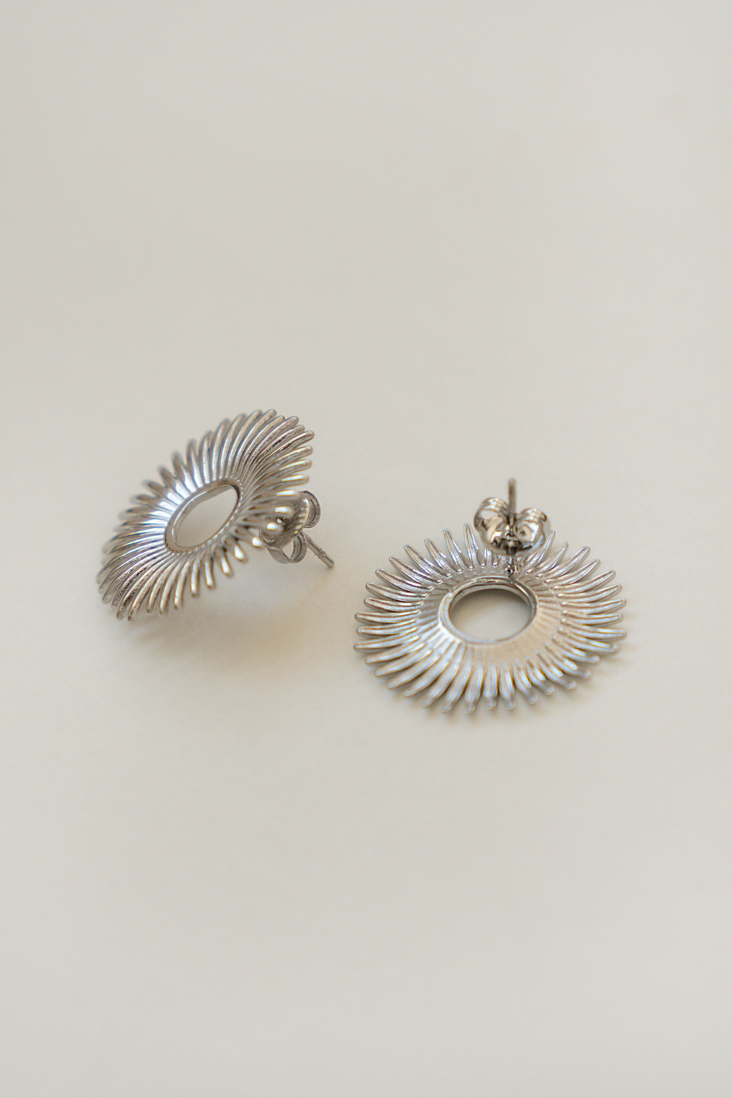 INDUSTRIAL SUN EARRINGS // SILVER