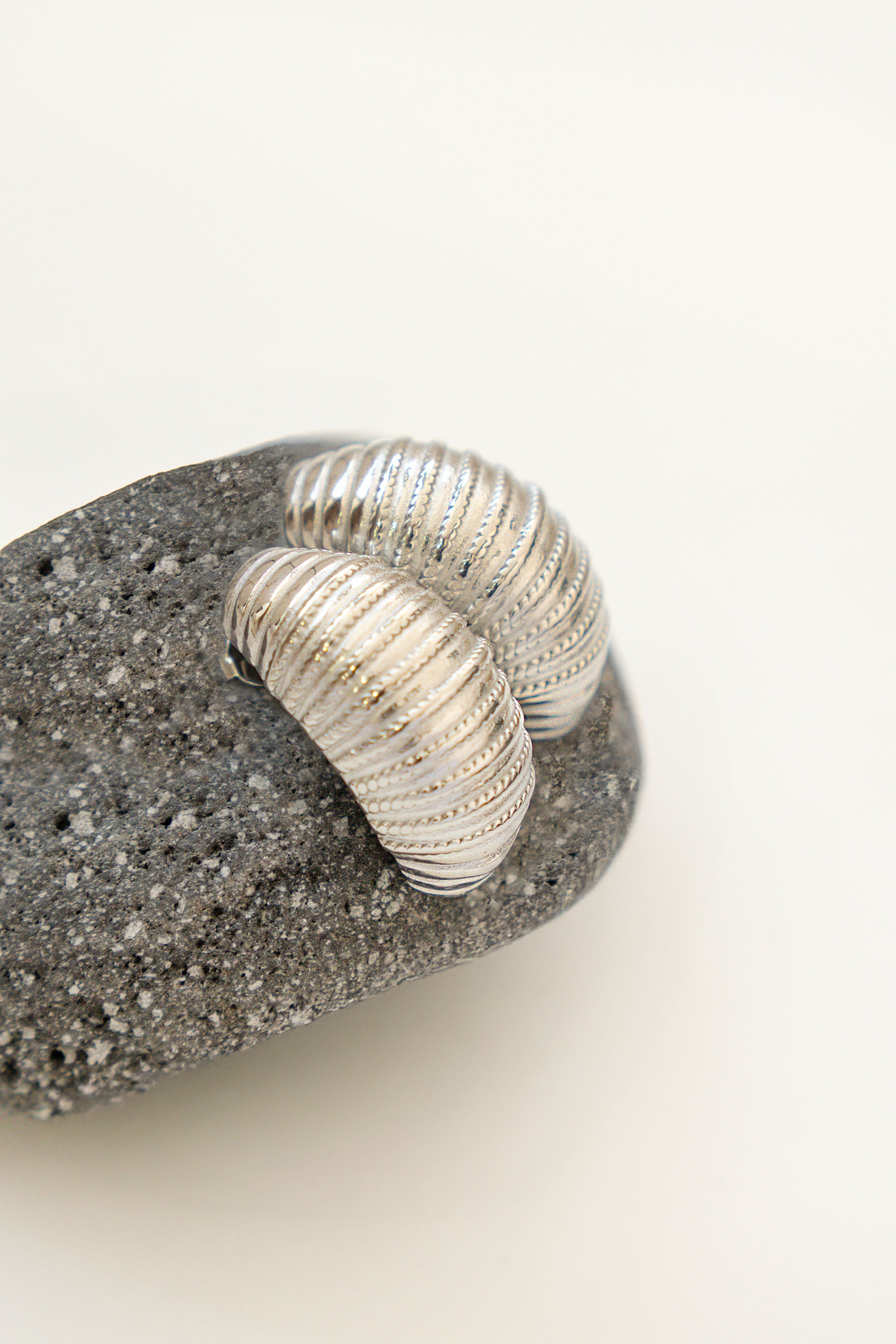 LARGE ARMADILLO EARRINGS // SILVER