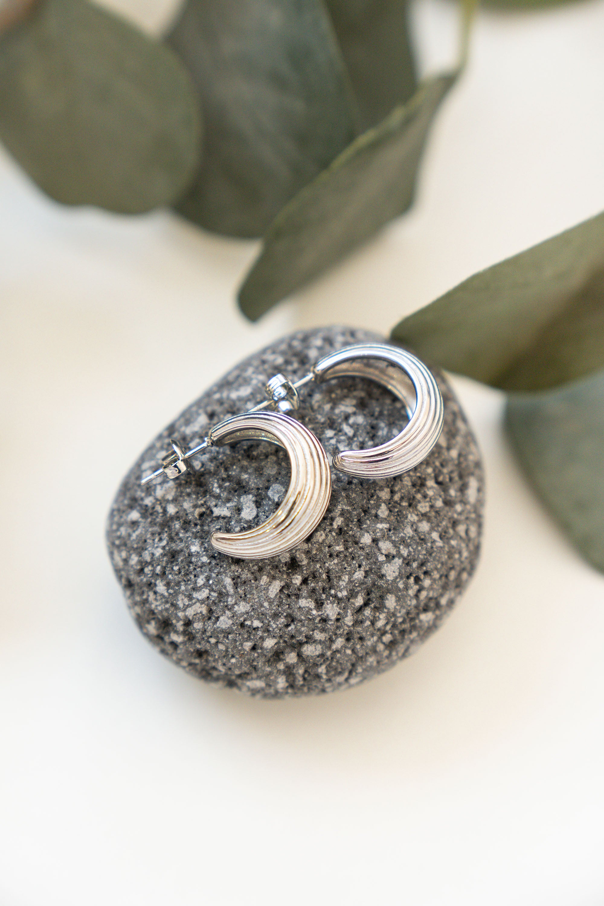 BOUCLES D'OREILLES CRÉOLES BOLD CANALE // ARGENT