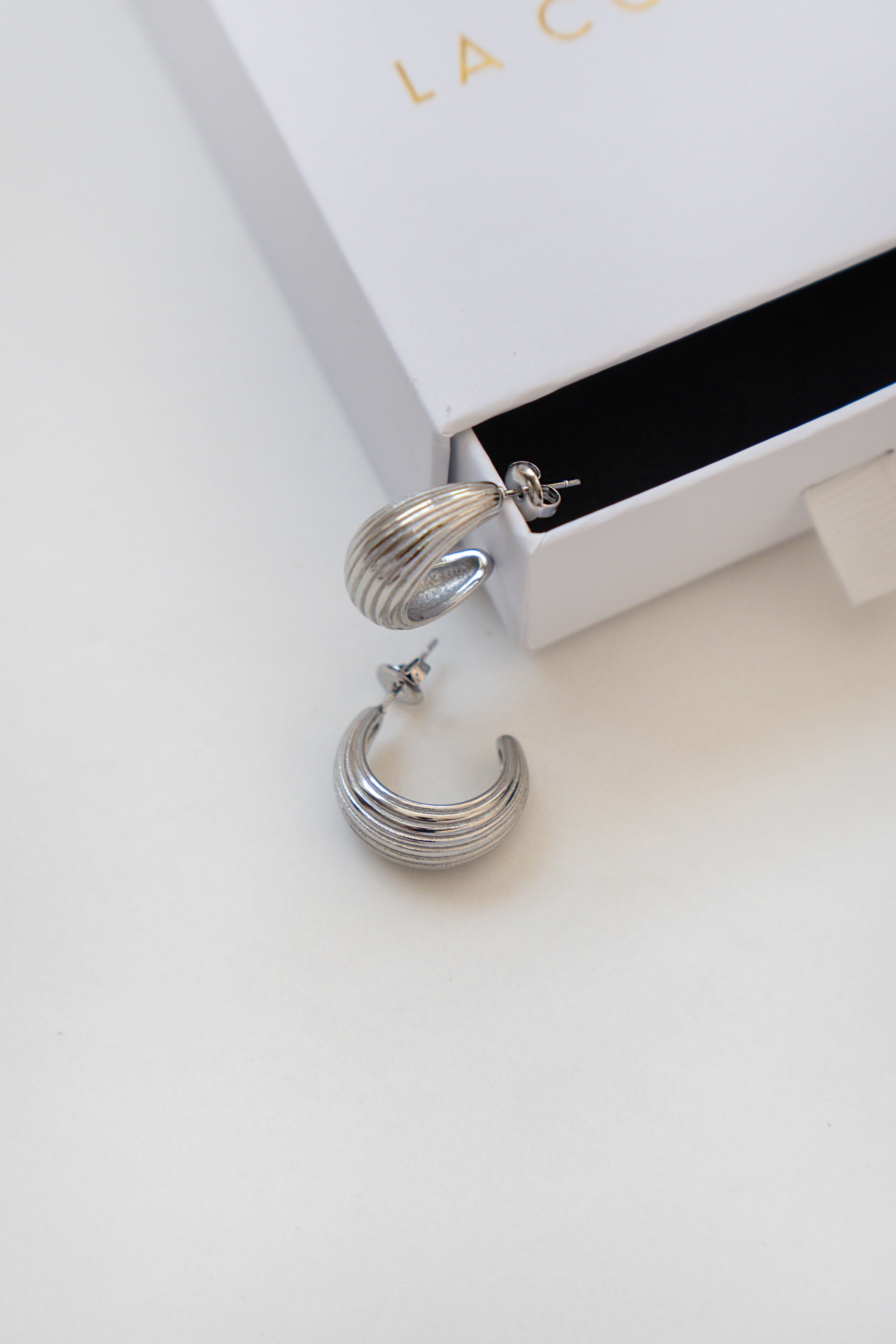 BOUCLES D'OREILLES CRÉOLES BOLD CANALE // ARGENT