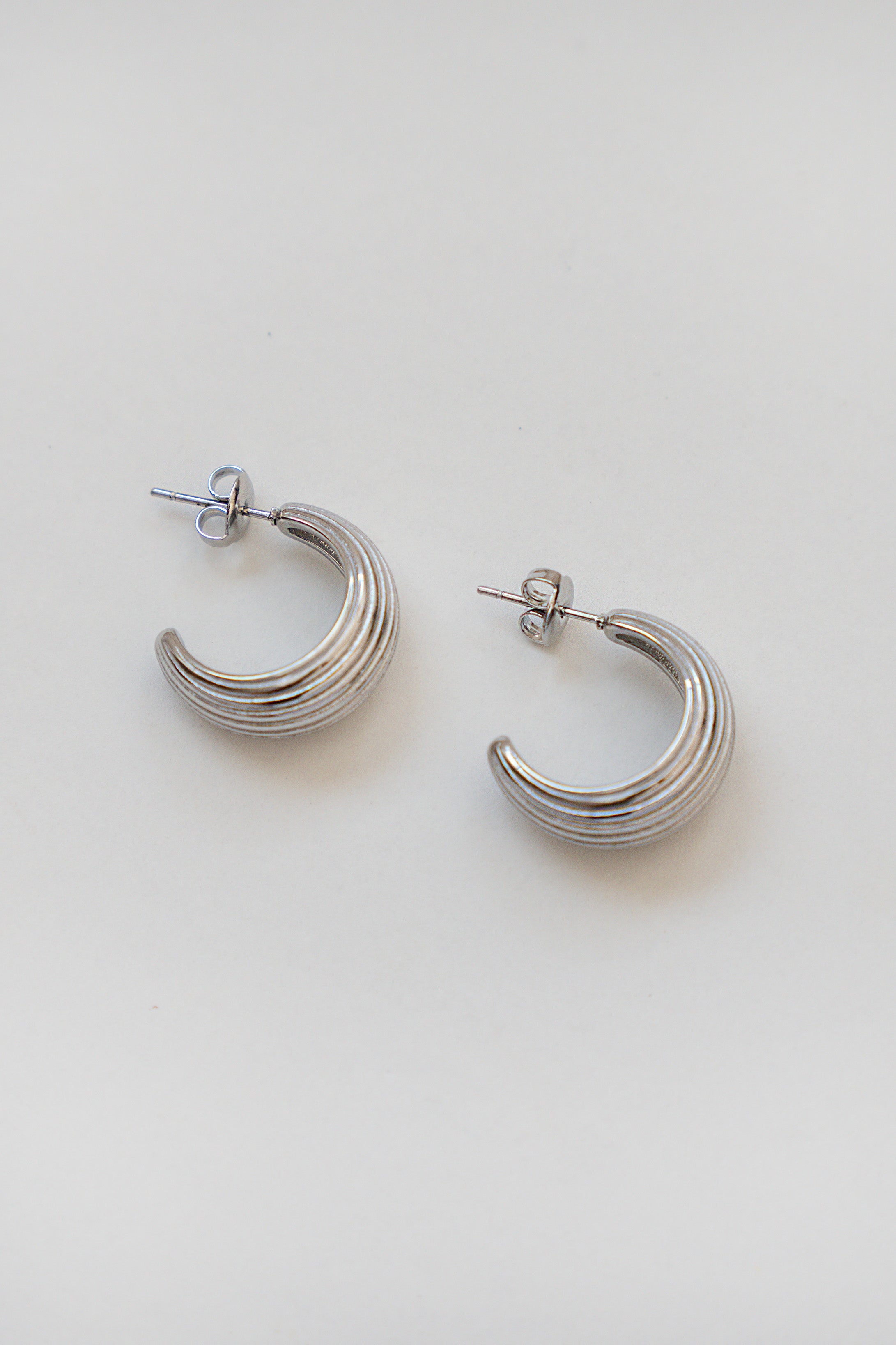 BOUCLES D'OREILLES CRÉOLES BOLD CANALE // ARGENT