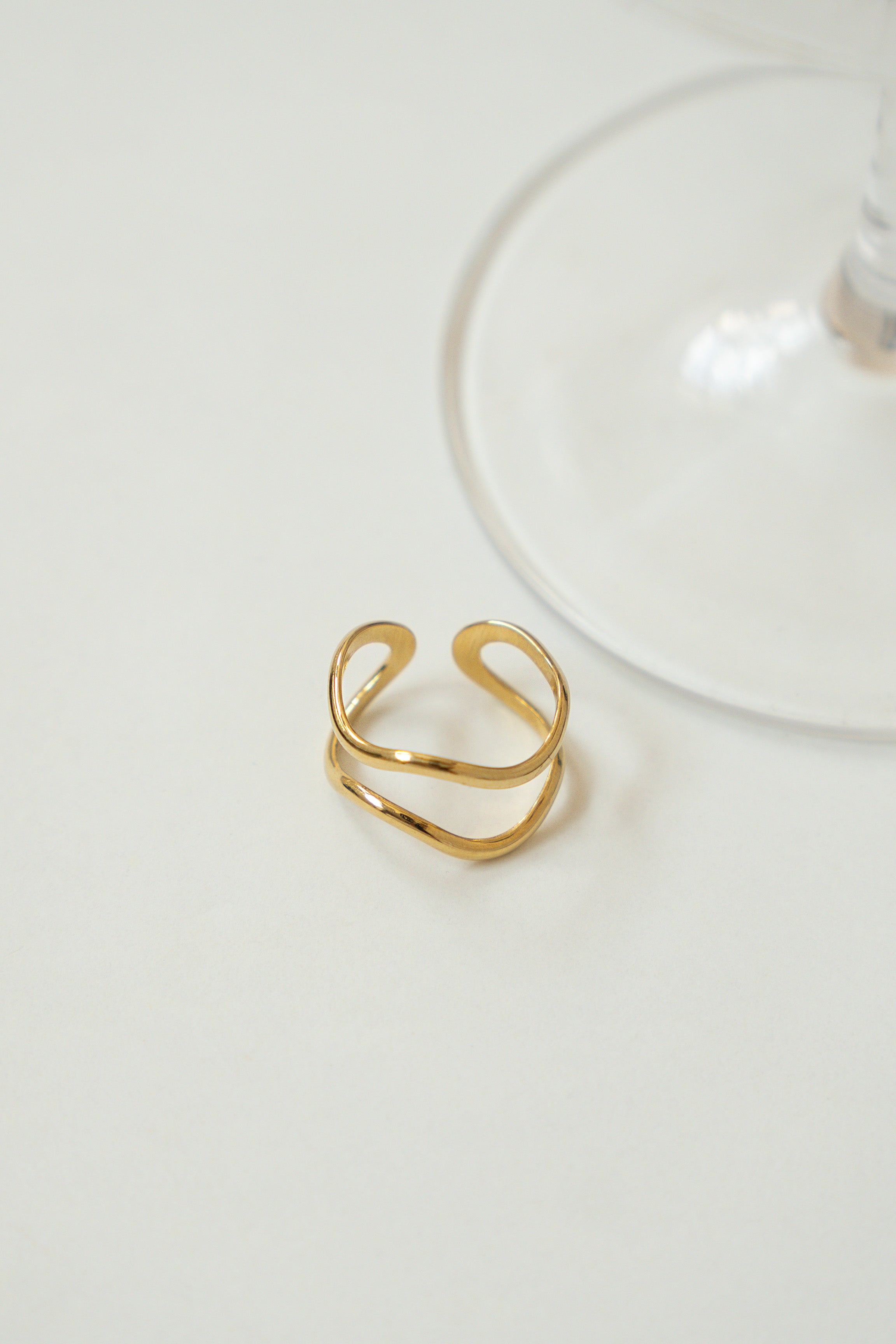 MINIMAL DOUBLE WAVE RING