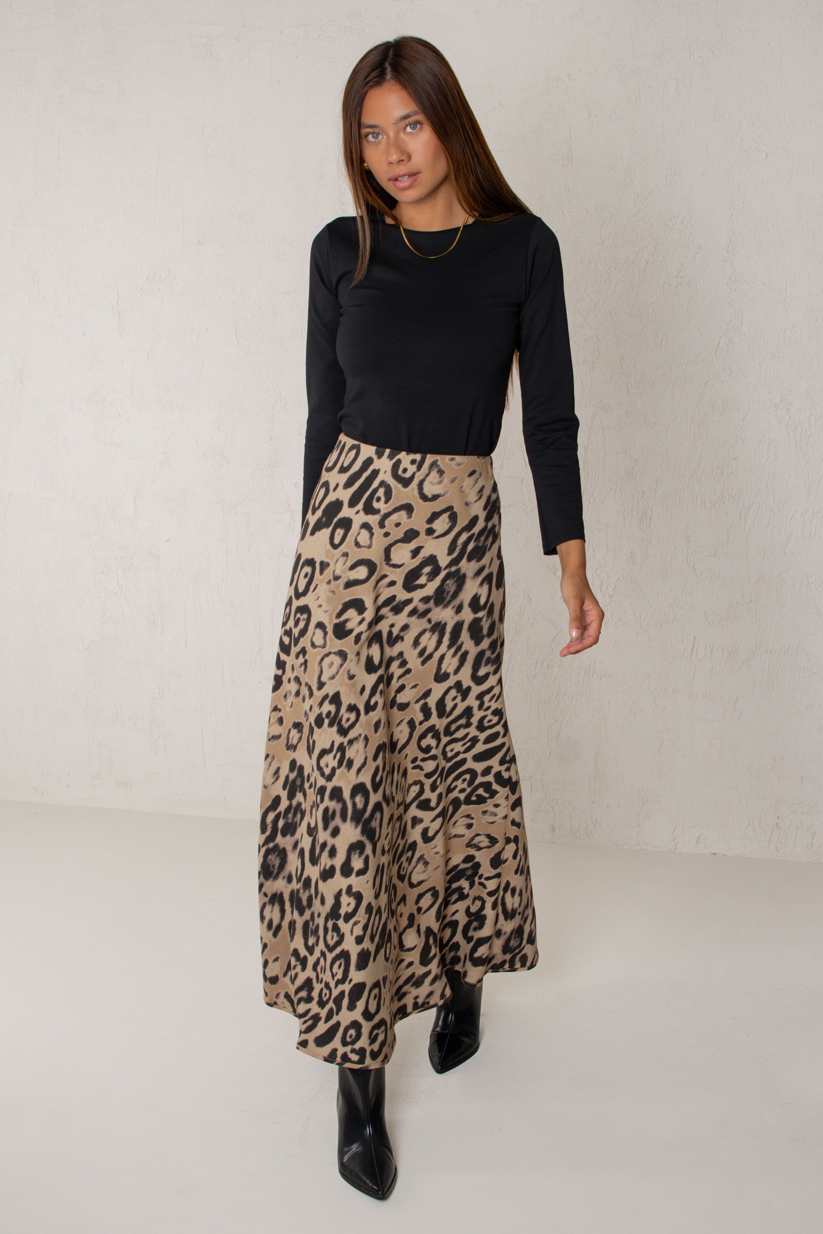 SIENA CAMEL PRINT SKIRT