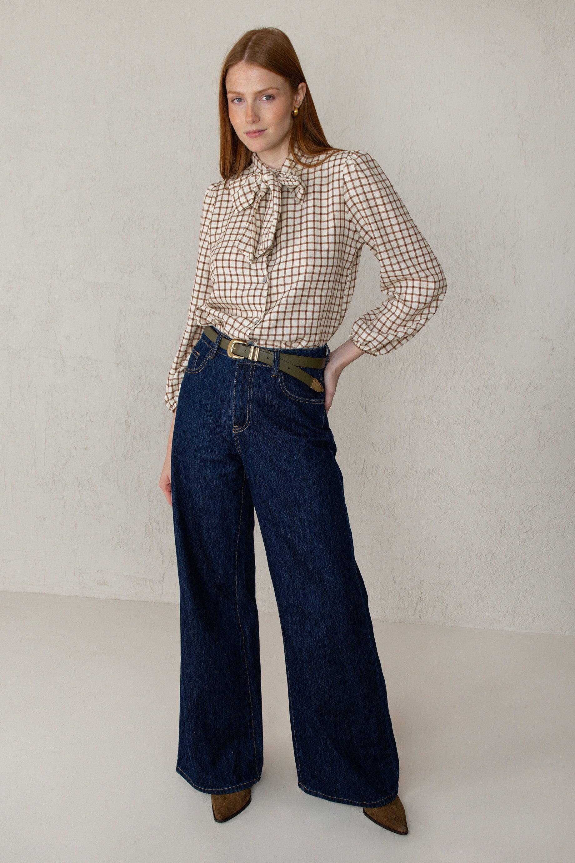 CARLOTA SHIRT // TERRACOTTA CHECKS