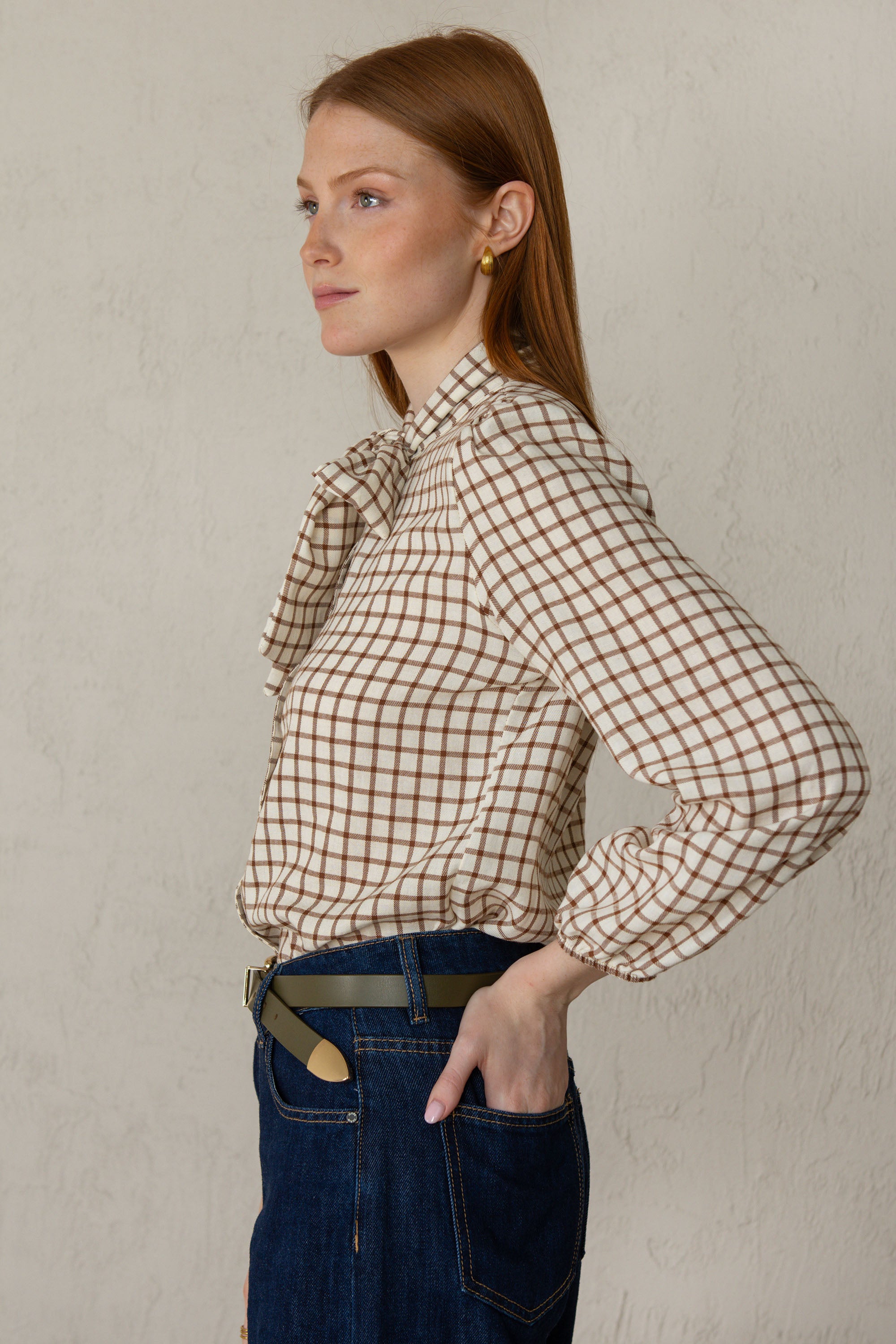 CARLOTA SHIRT // TERRACOTTA CHECKS