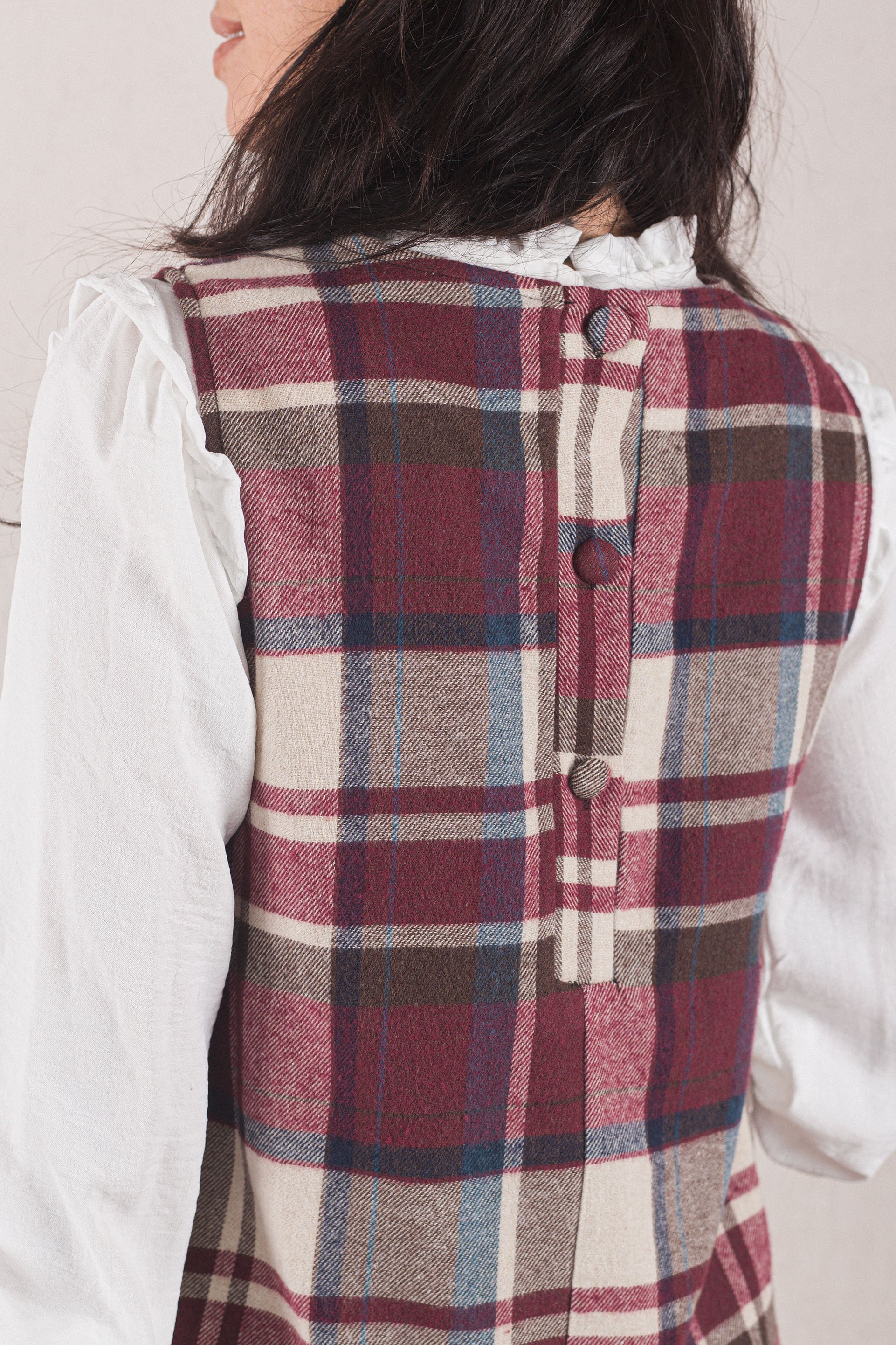 GALA DRESS // BURGUNDY CHECK