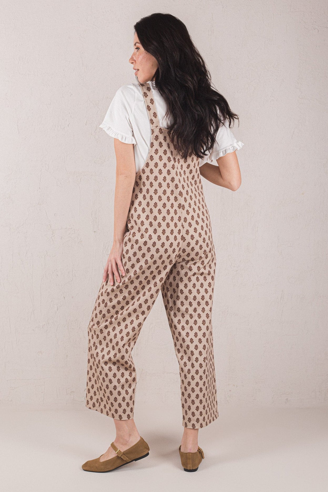 CARMELA OVERALL // BROWN FLOWERS