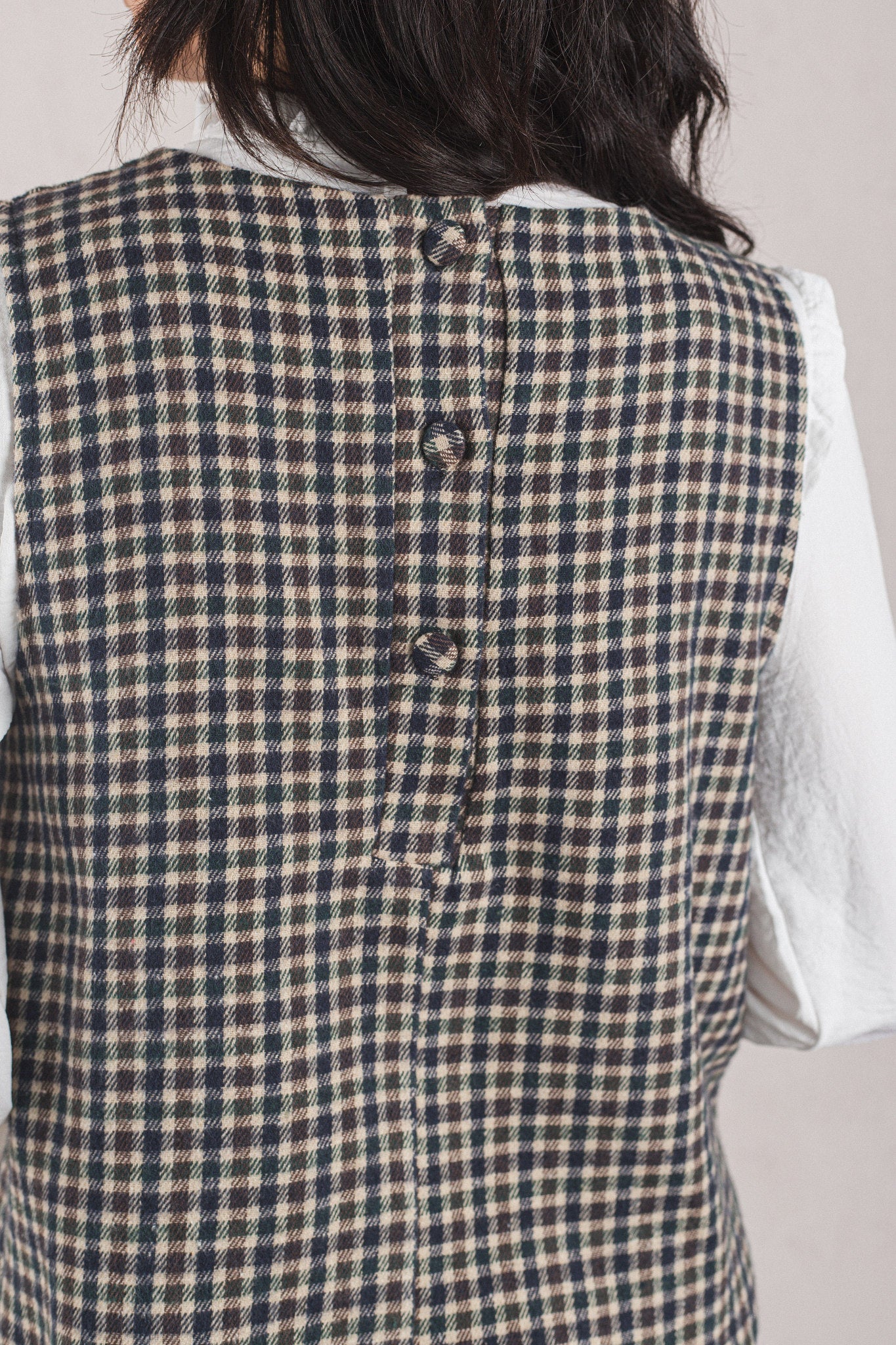 VICTORIA VEST // BLUE PLAID