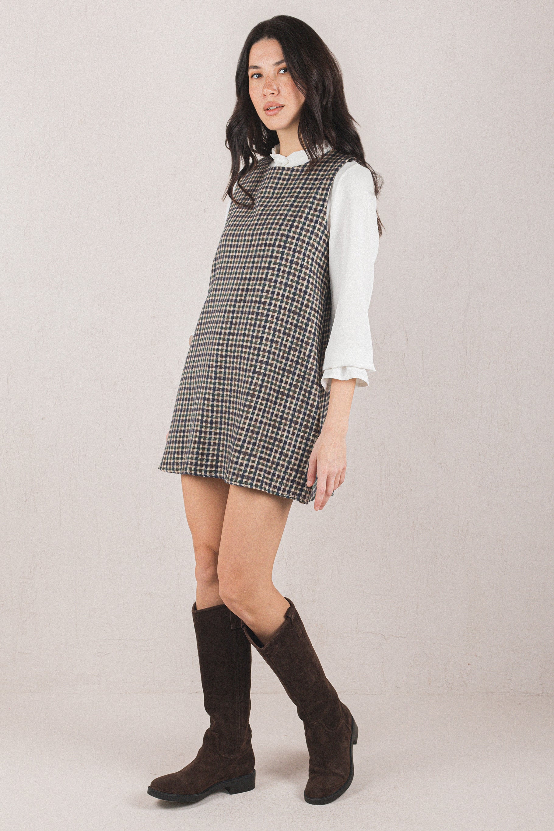 GALA DRESS // BLUE PLAID