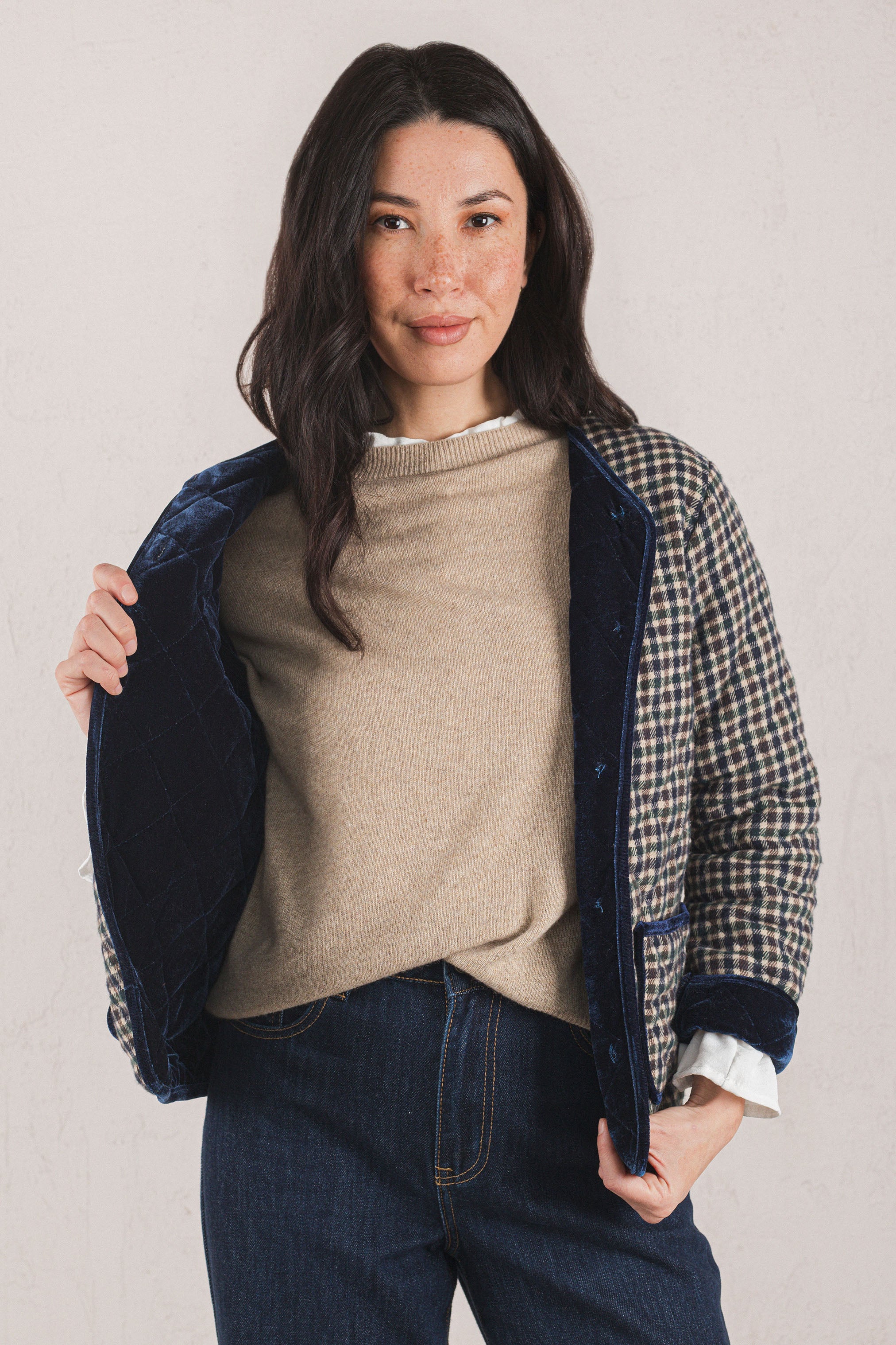 DANIELA JACKET // BLUE PLAID