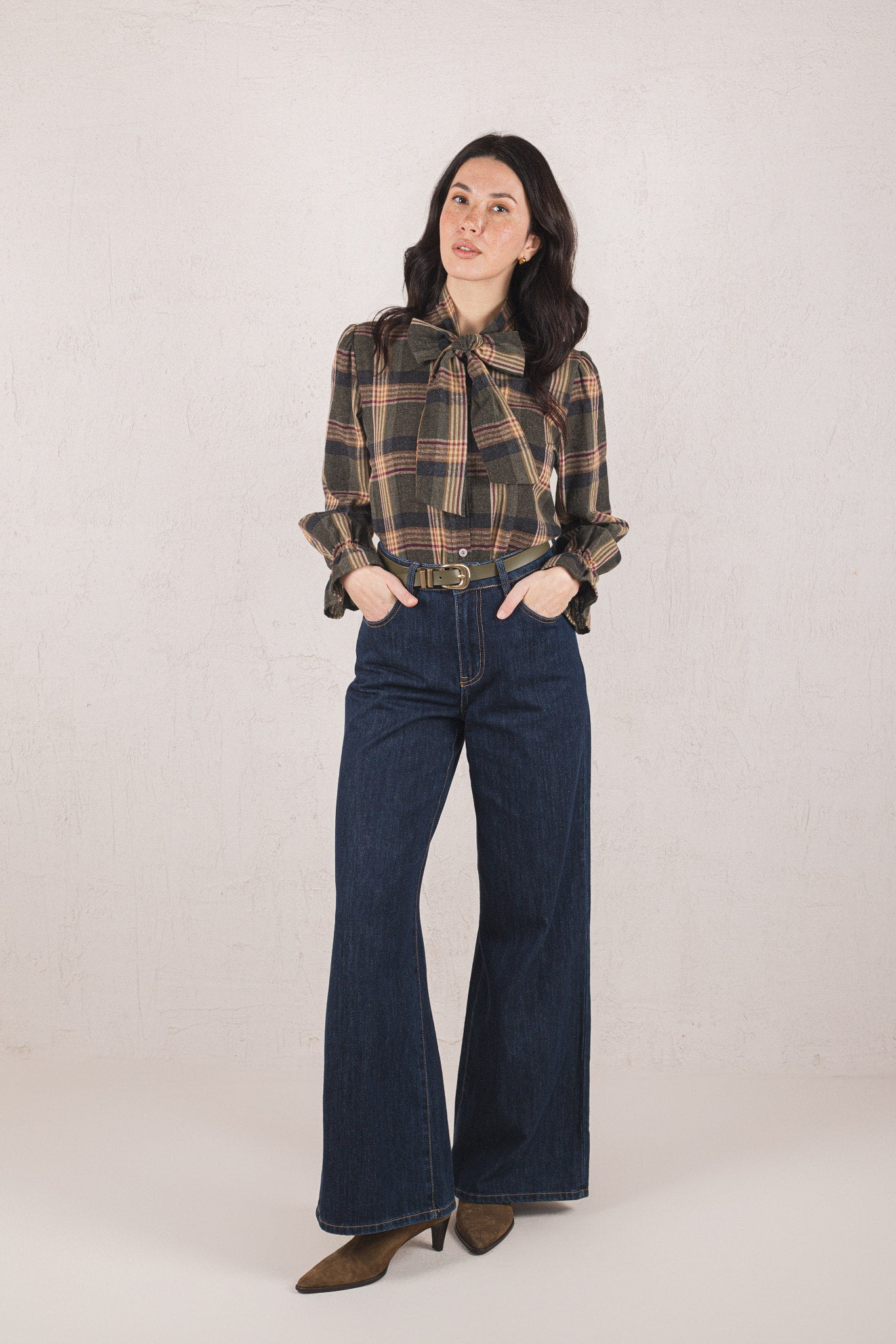 CARLOTA SHIRT // GREEN CHECK