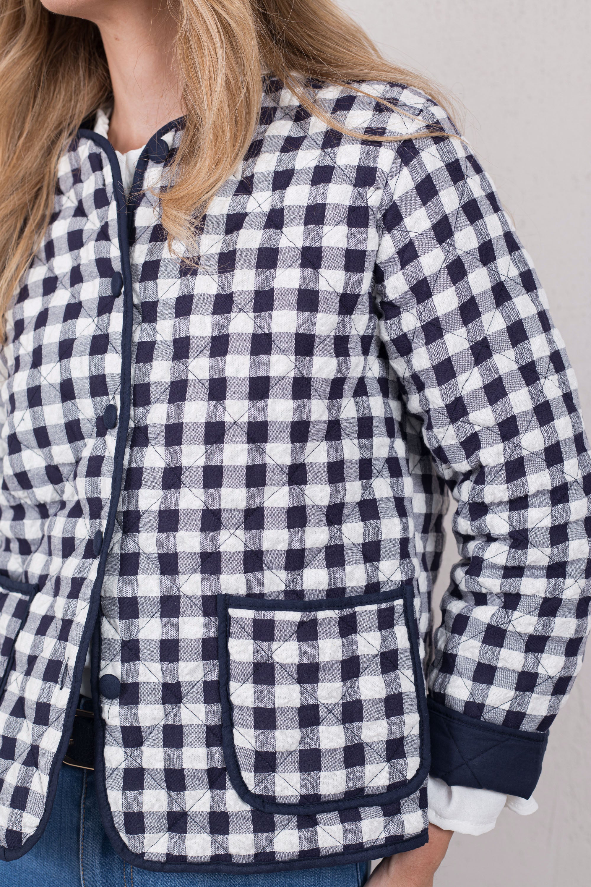 CHAQUETA DANIELA // CUADROS NAVY