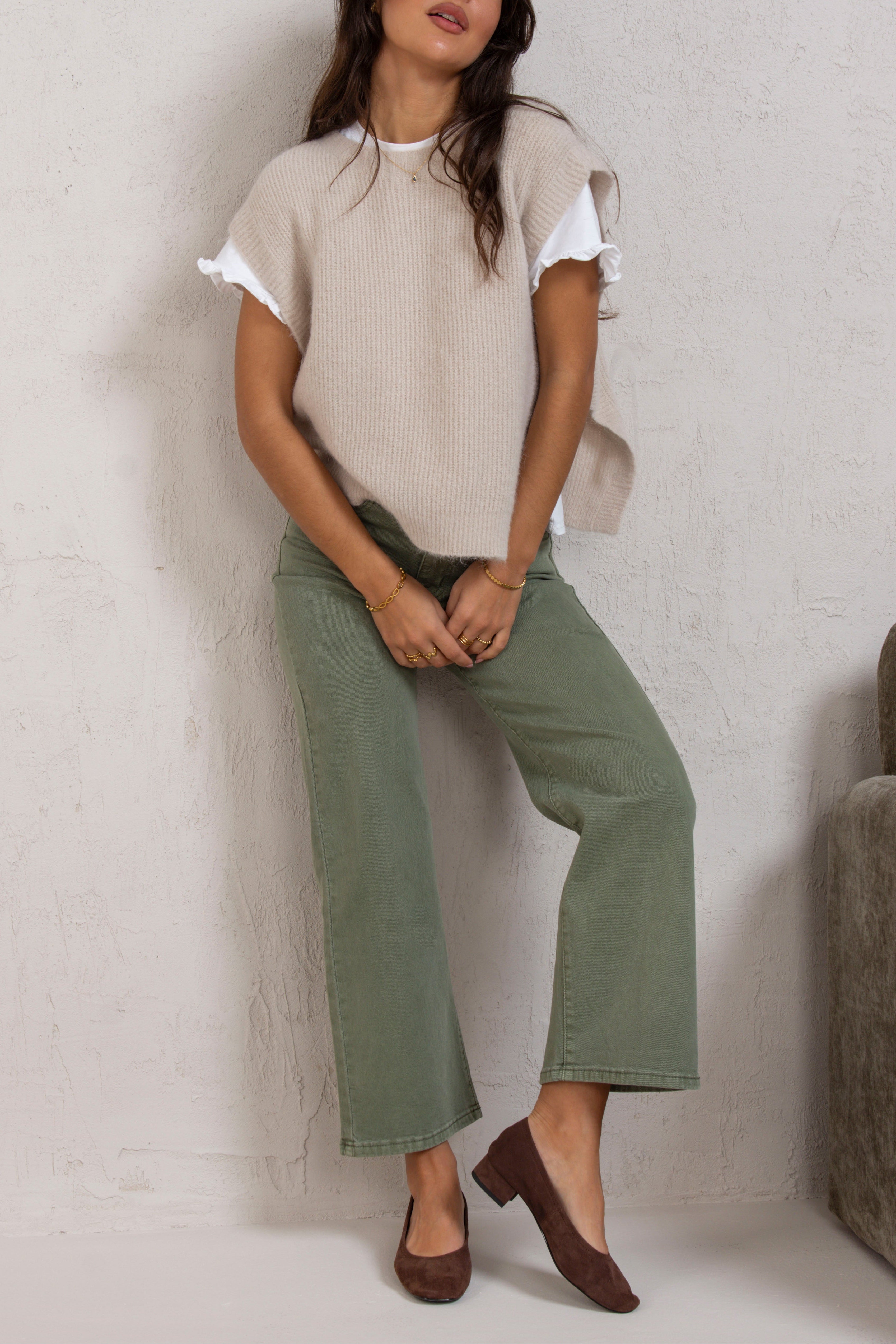 PANTALÓN CAROL // VERDE CLARO