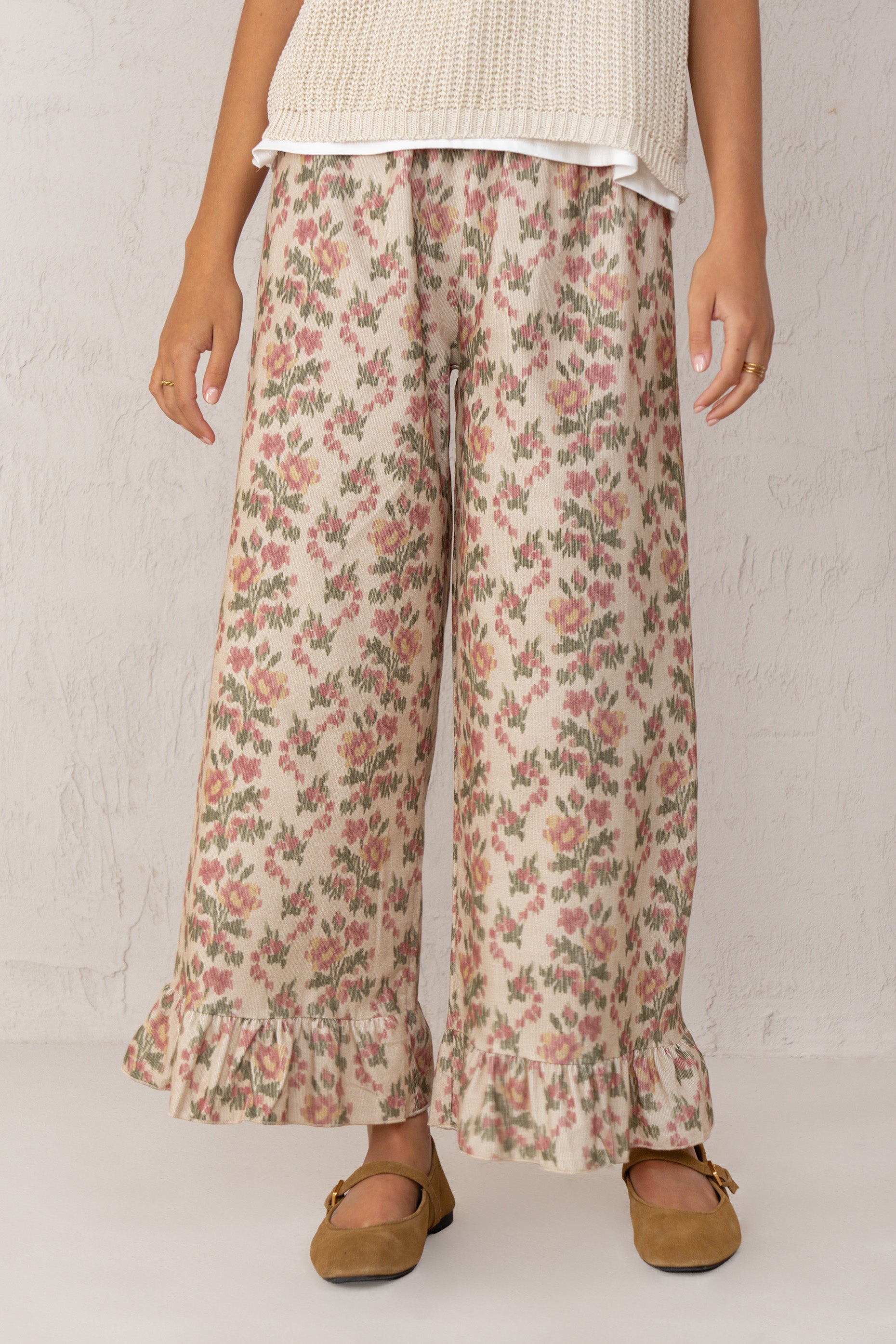 CHLOE PANTS // PINK FLOWERS