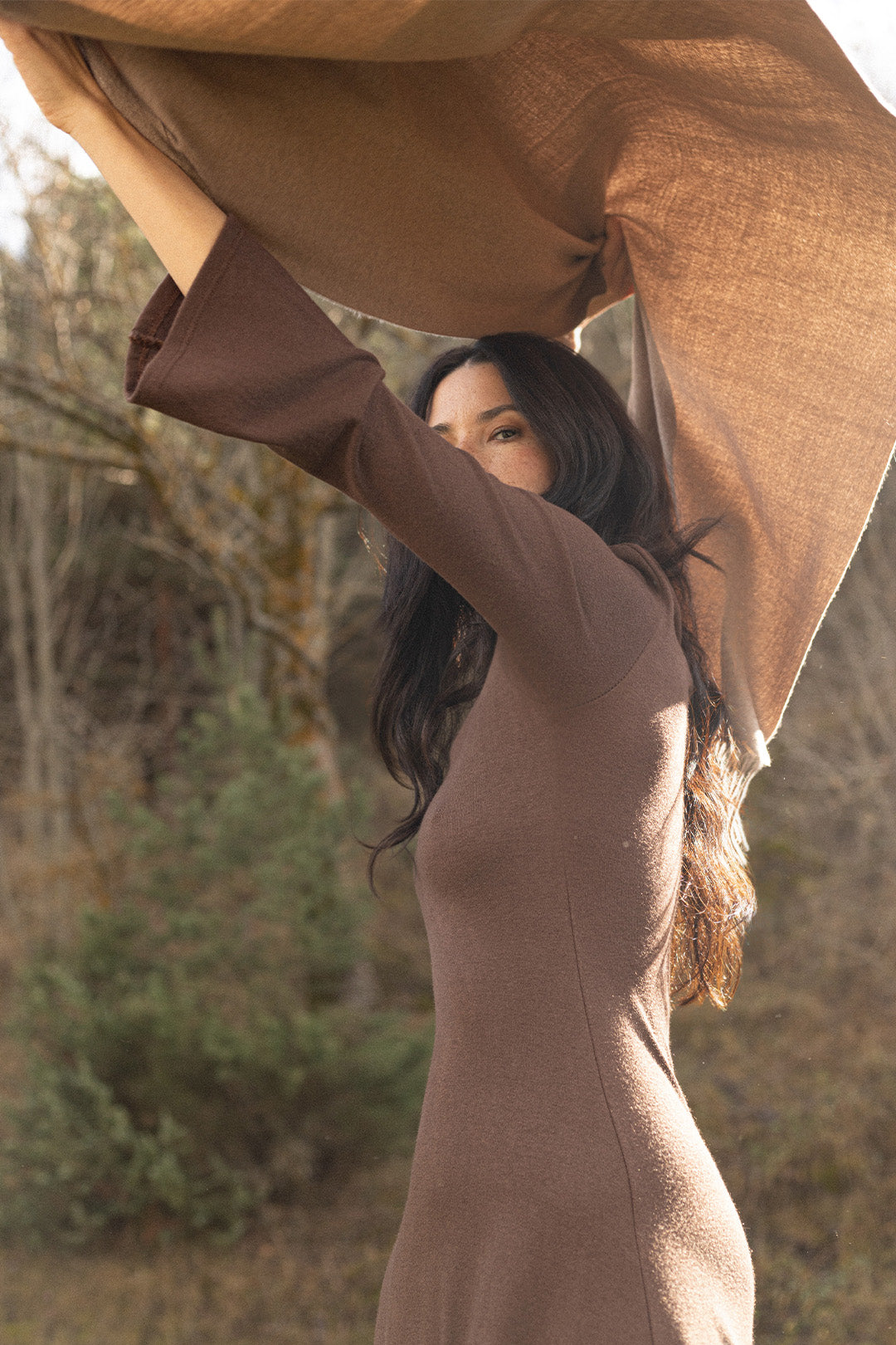 CASHMERE SCARF // BROWN