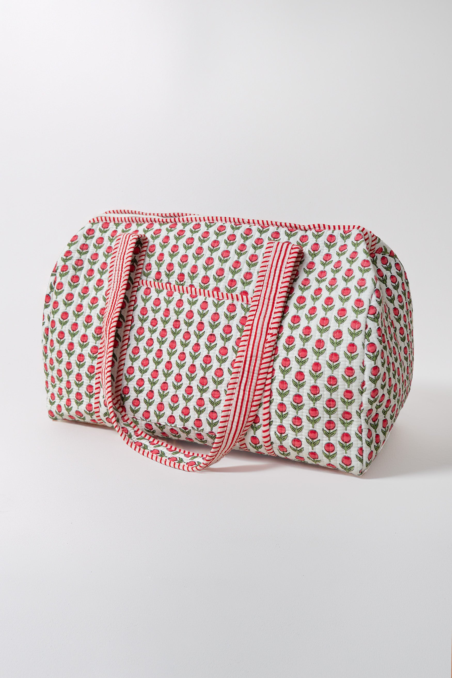 RED MINI FLOWERS SPORTS BAG