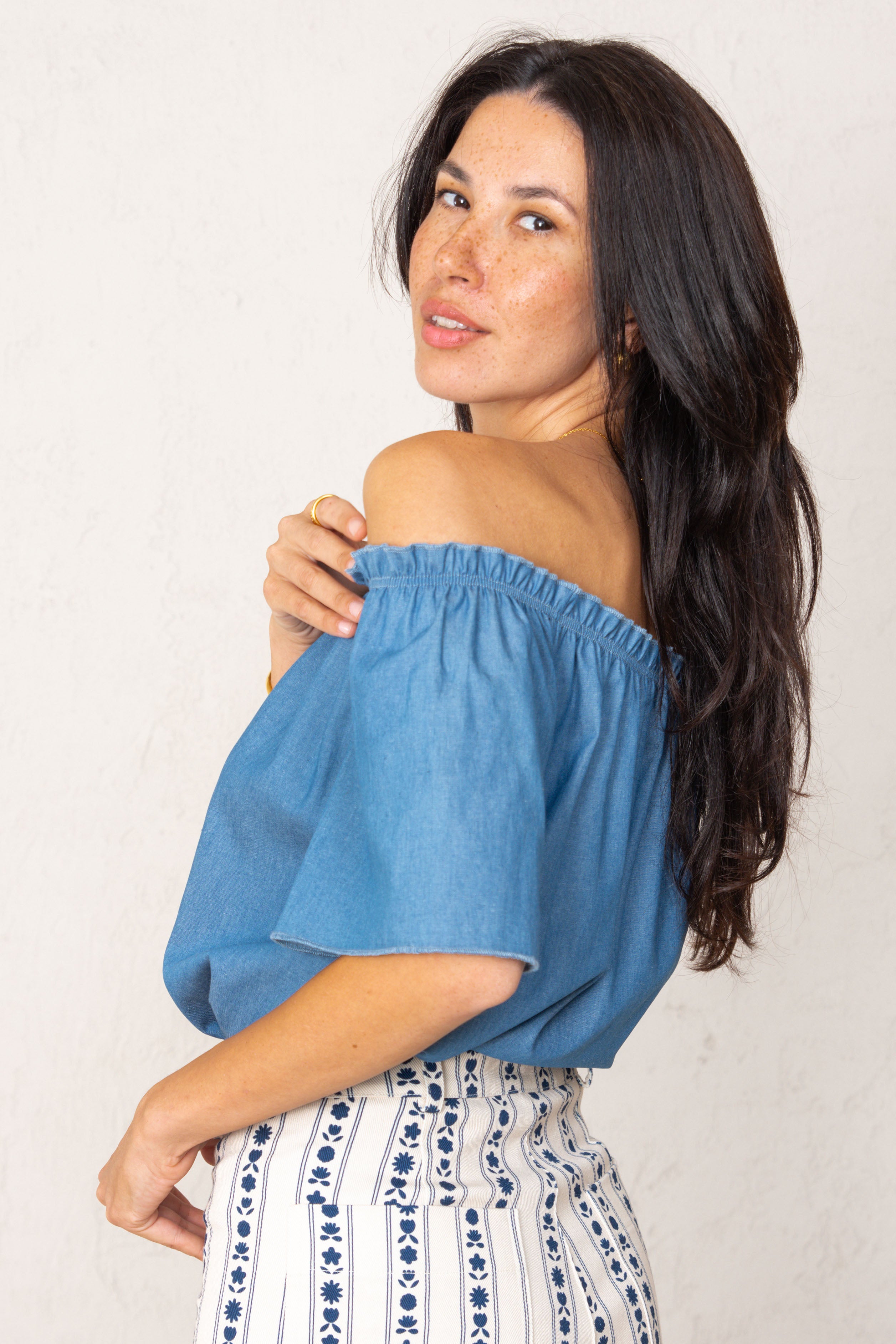 CAMISA ALMA // DENIM MEDIO