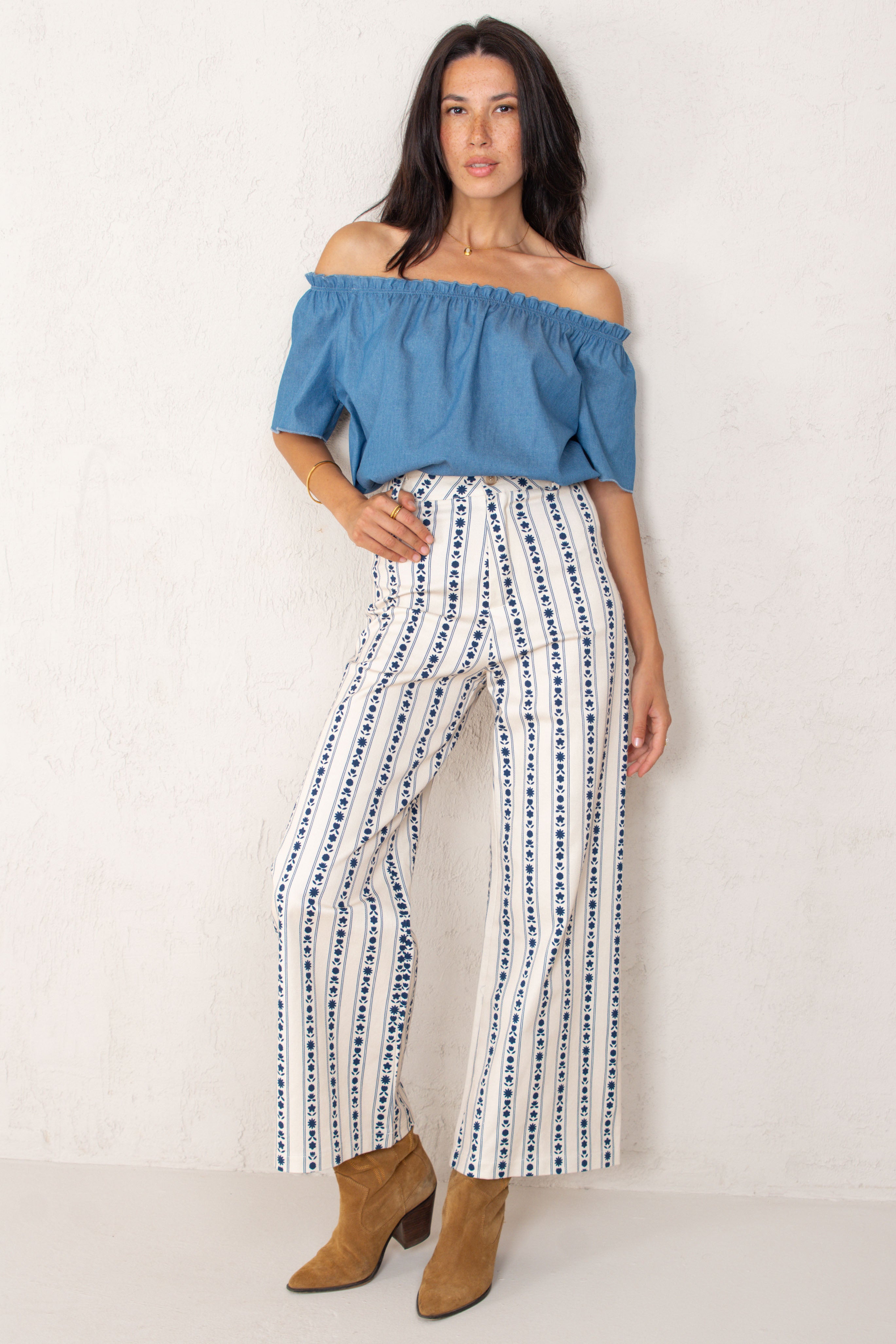 CAMISA ALMA // DENIM MEDIO