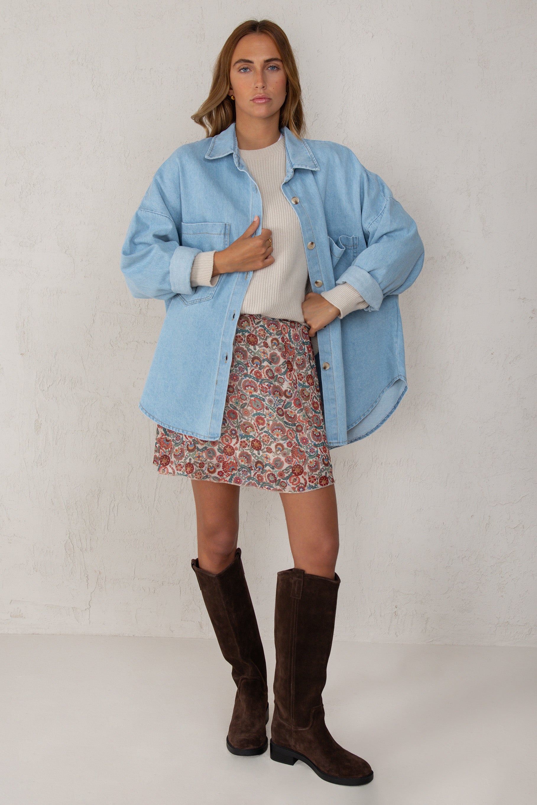 CHAQUETA CELIA // DENIM CLARO