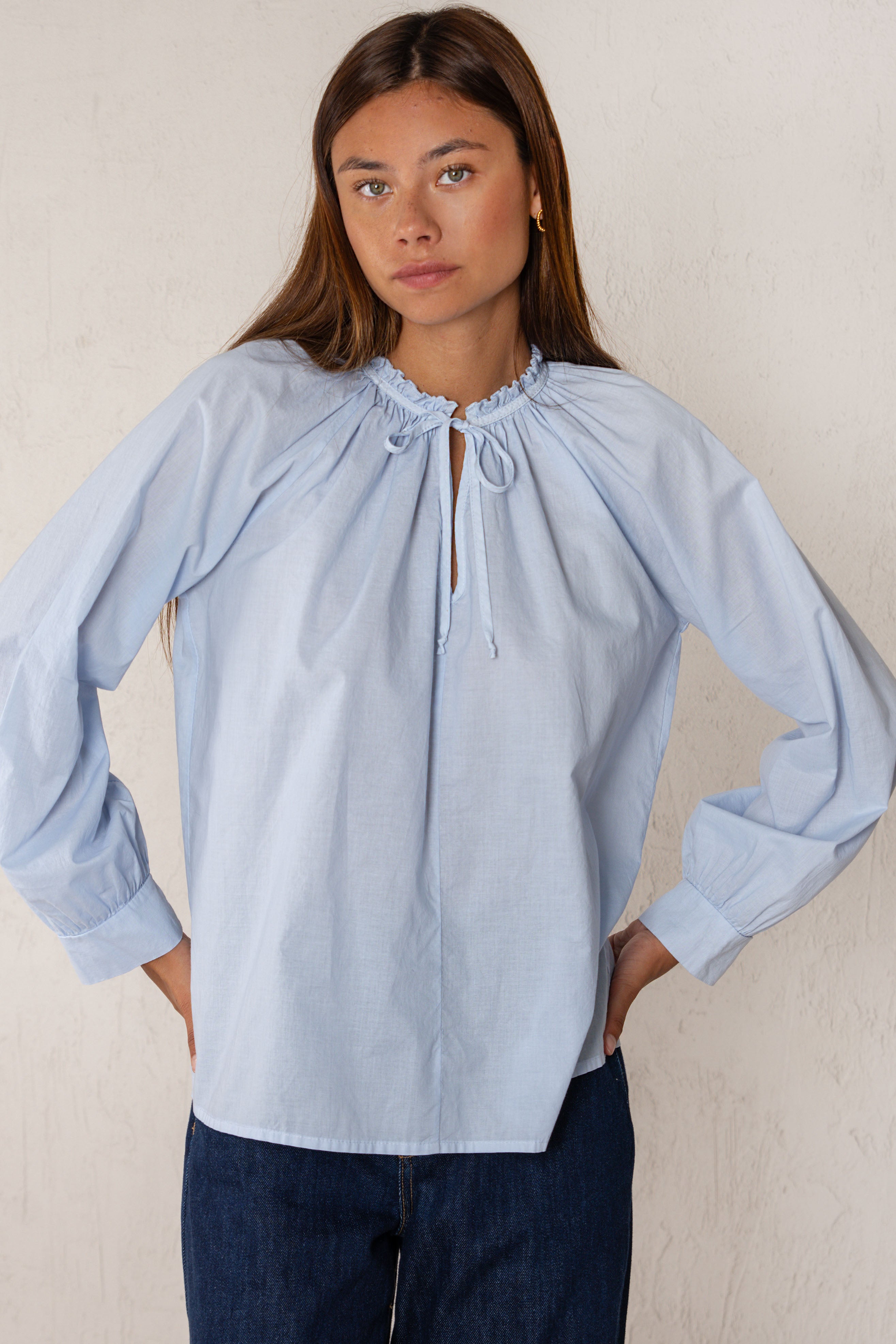 CAMISA CLEMENTINA // AZUL CIELO