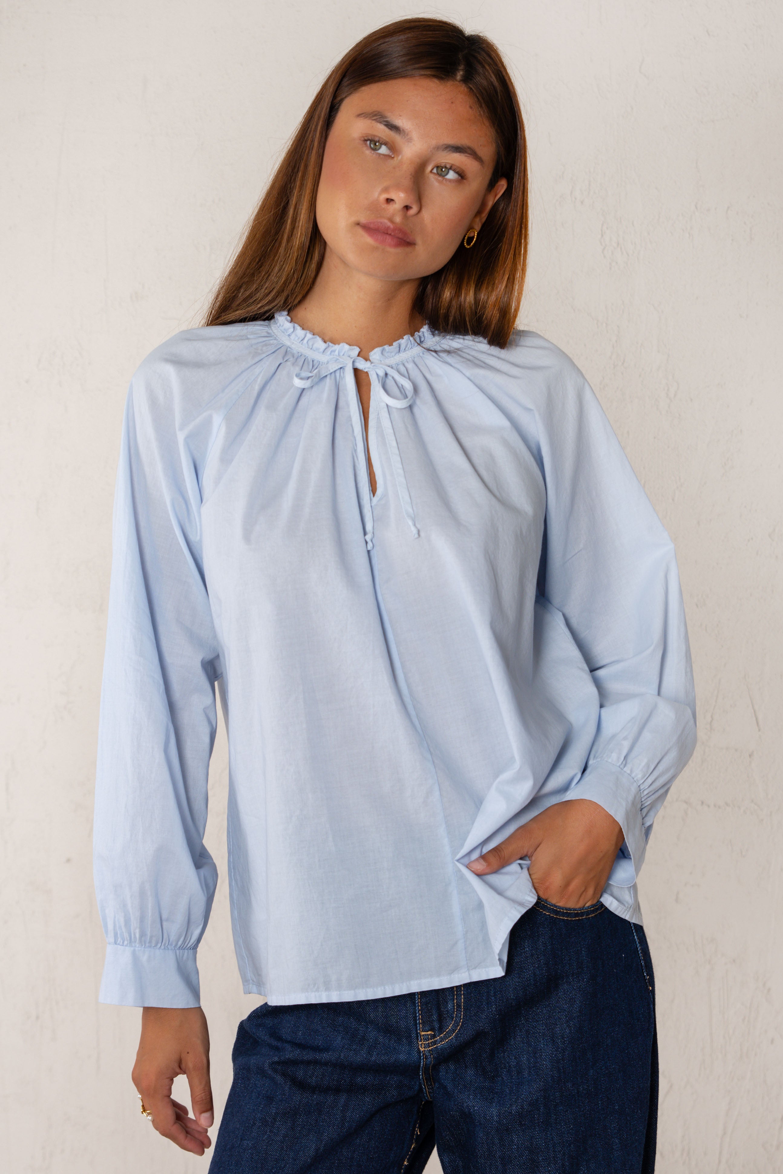 CAMISA CLEMENTINA // AZUL CIELO