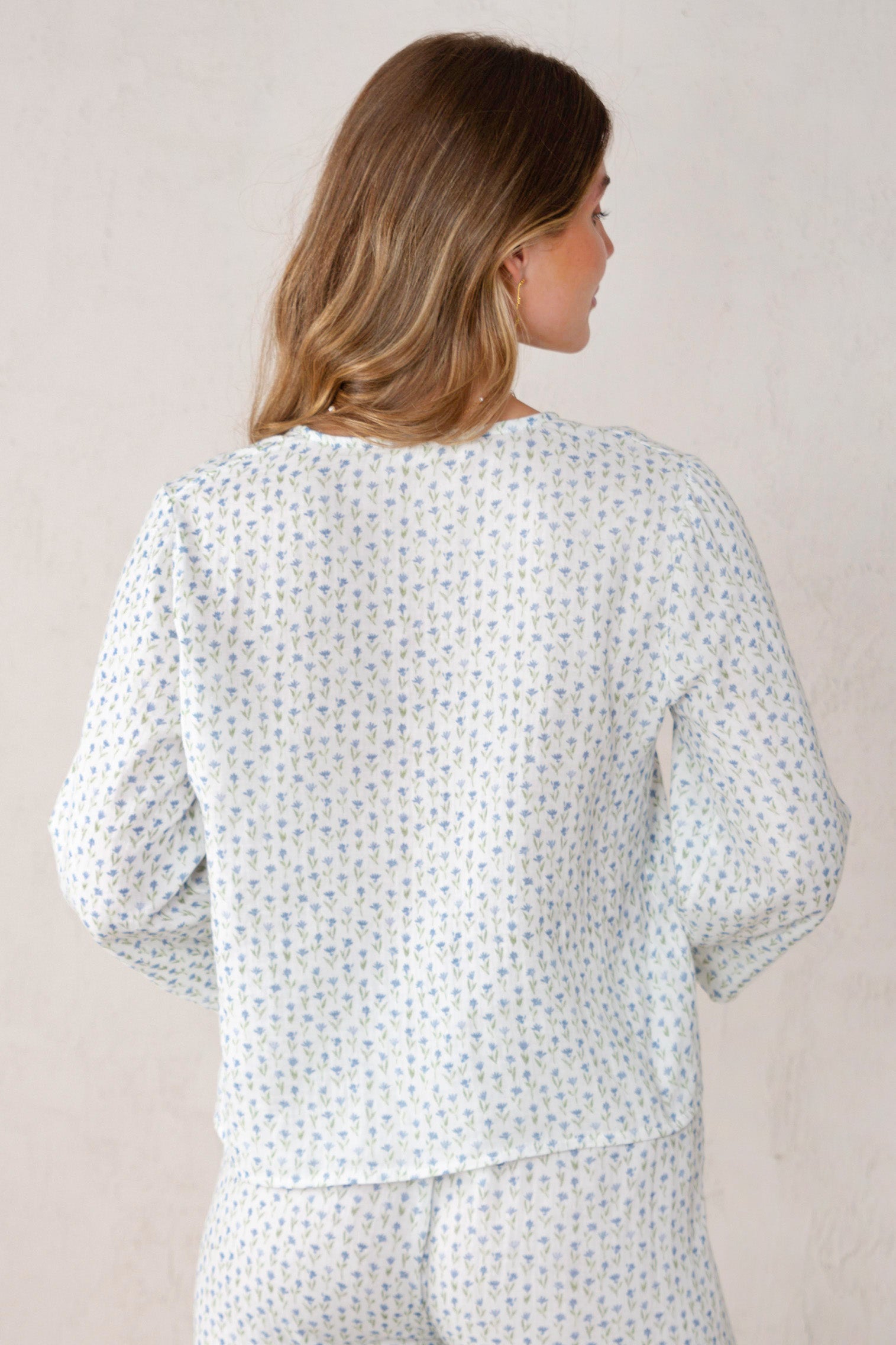 CAMISA ELENA // FLORES AZUL