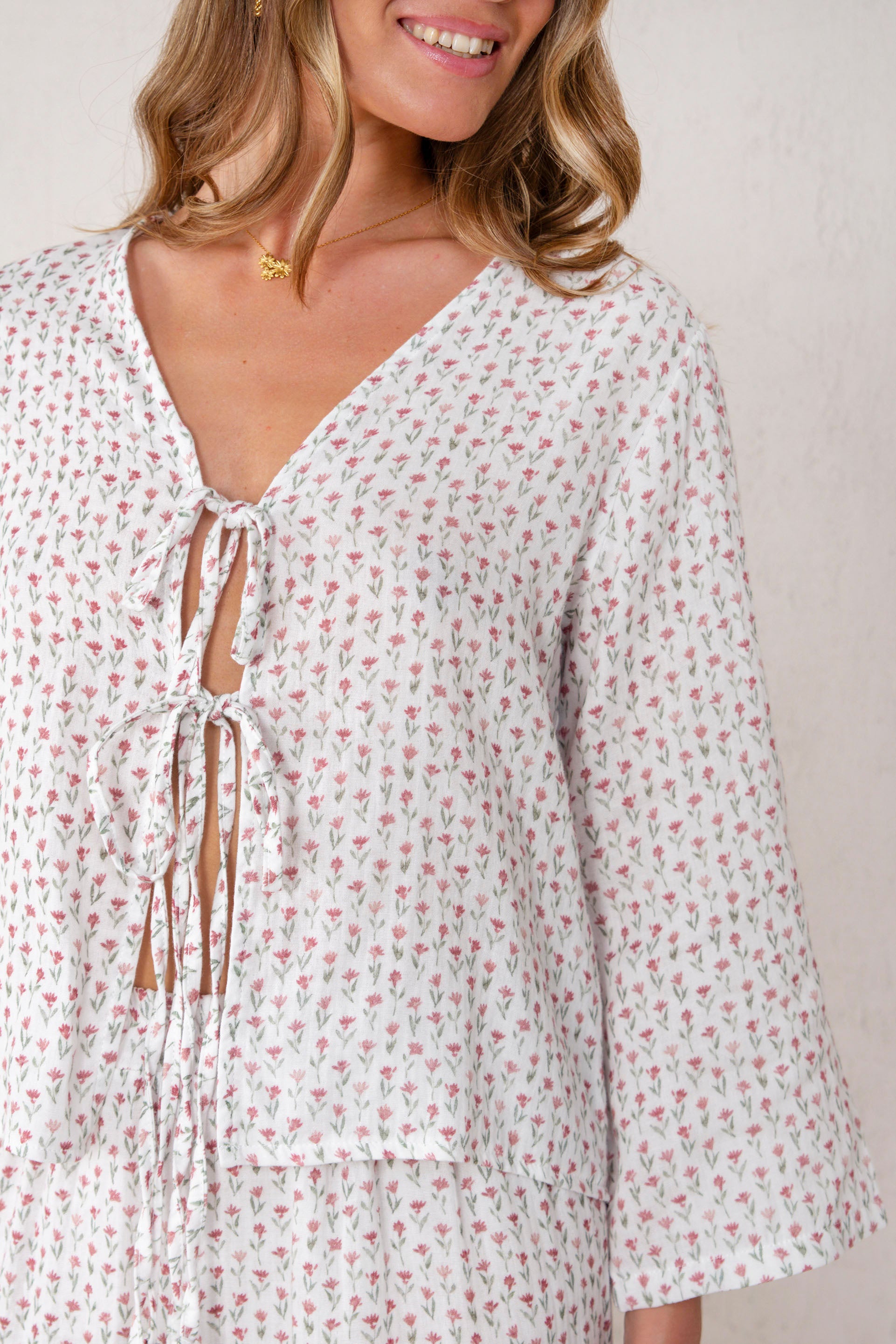 CAMISA ELENA // FLORES ROSA