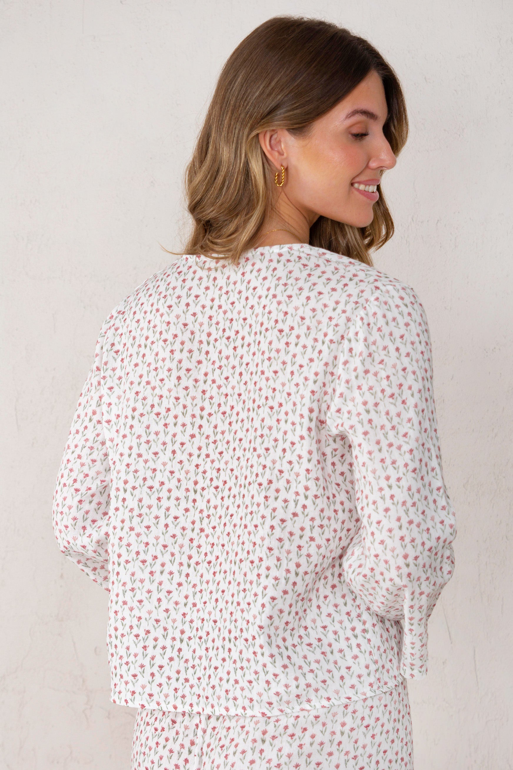 CAMISA ELENA // FLORES ROSA