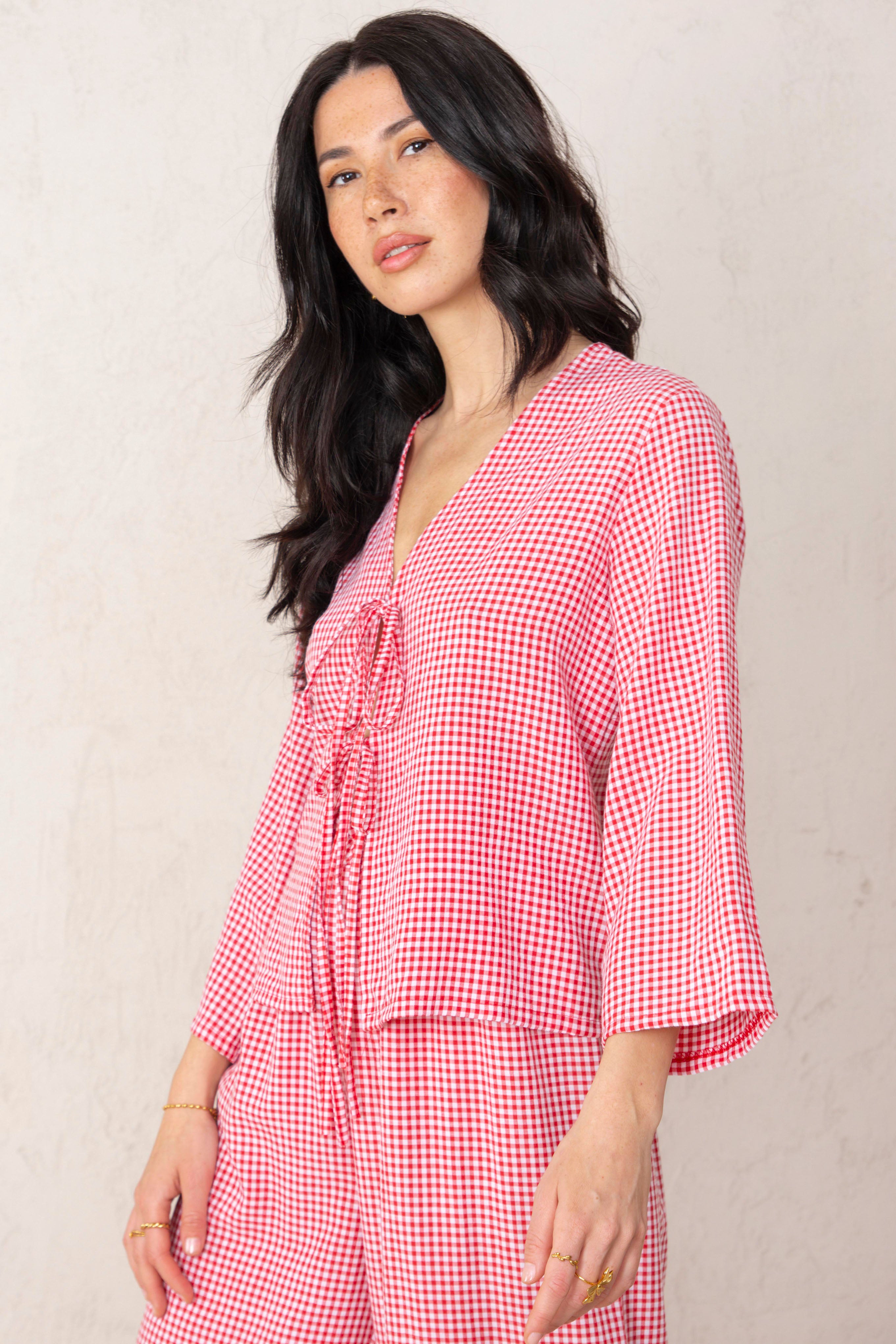 CAMISA ELENA // VICHÍ ROJO