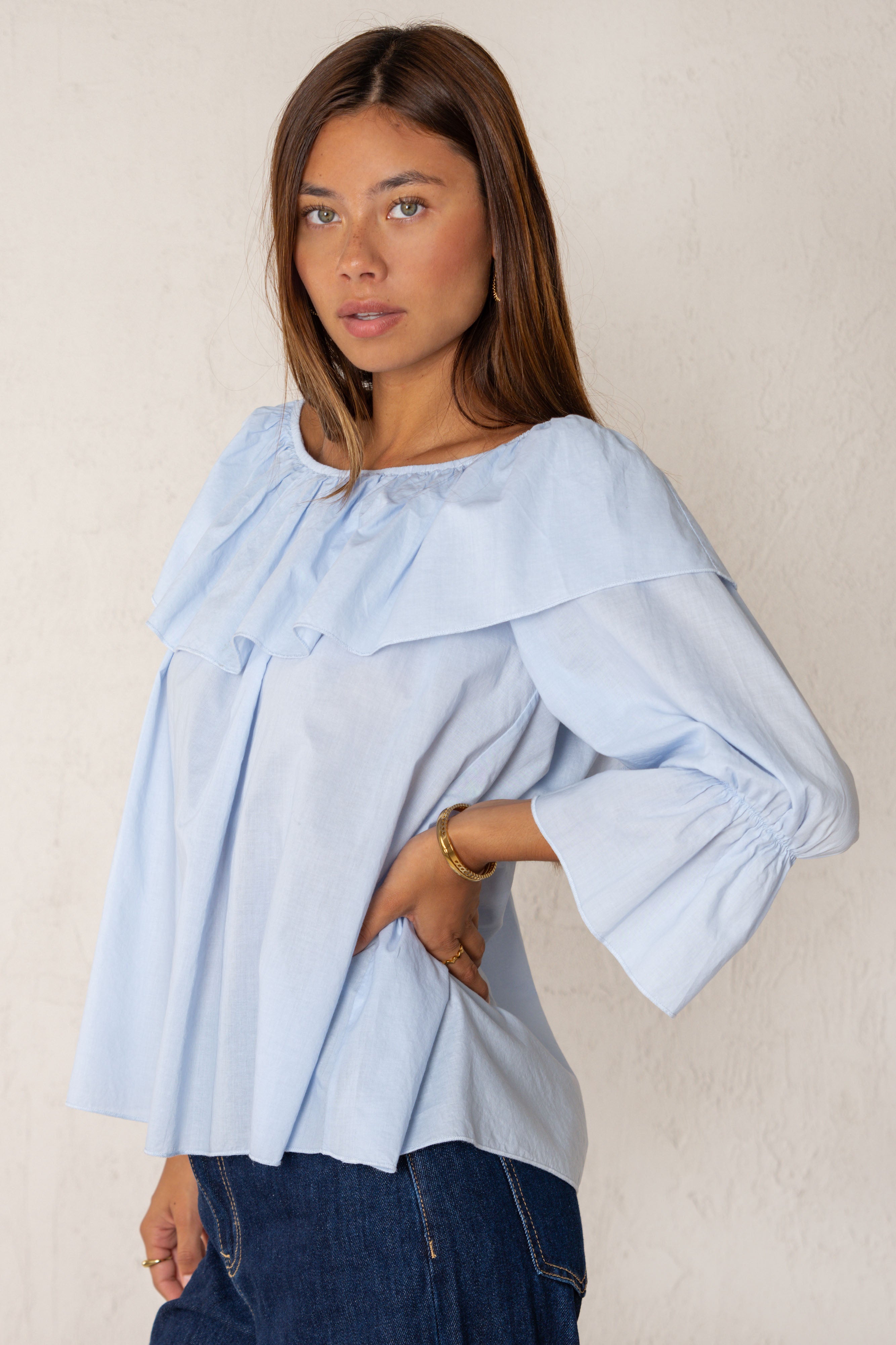 CAMISA OLIMPIA // AZUL CIELO