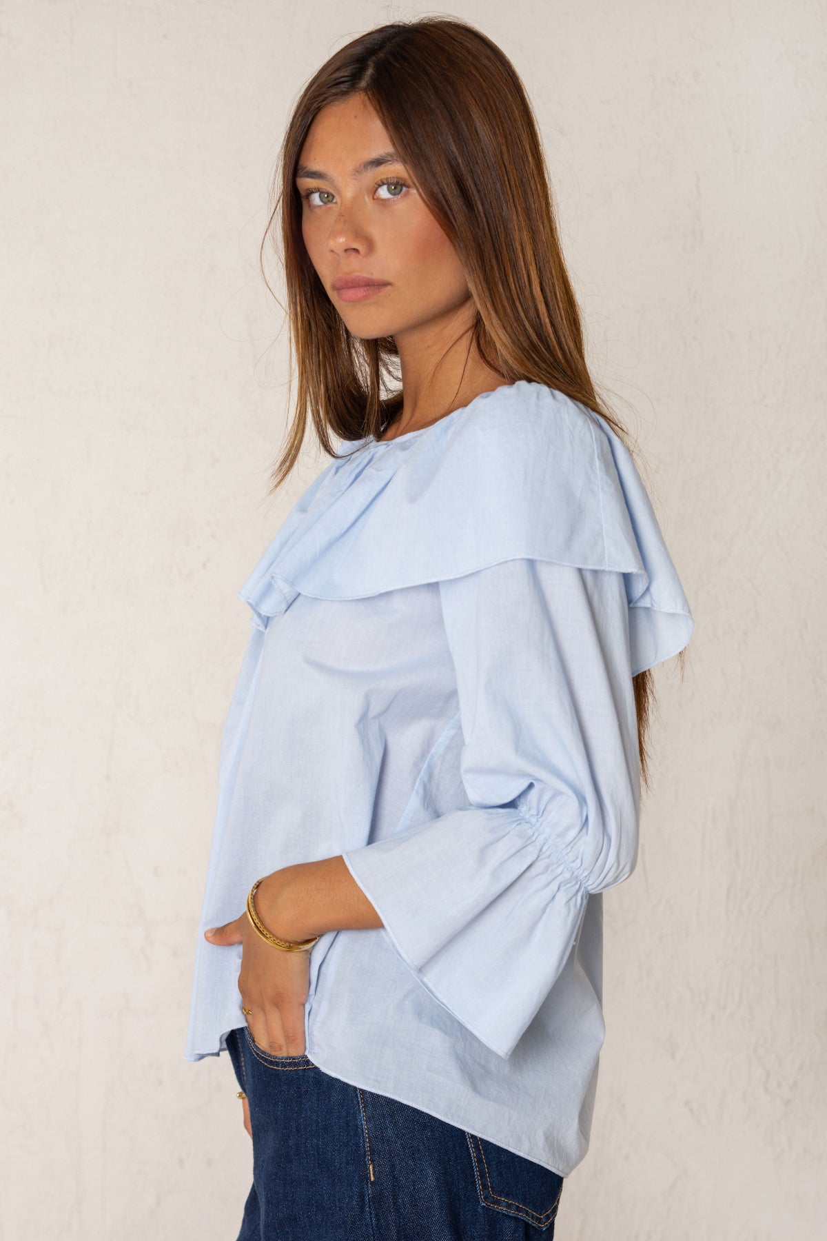 CAMISA OLIMPIA // AZUL CIELO