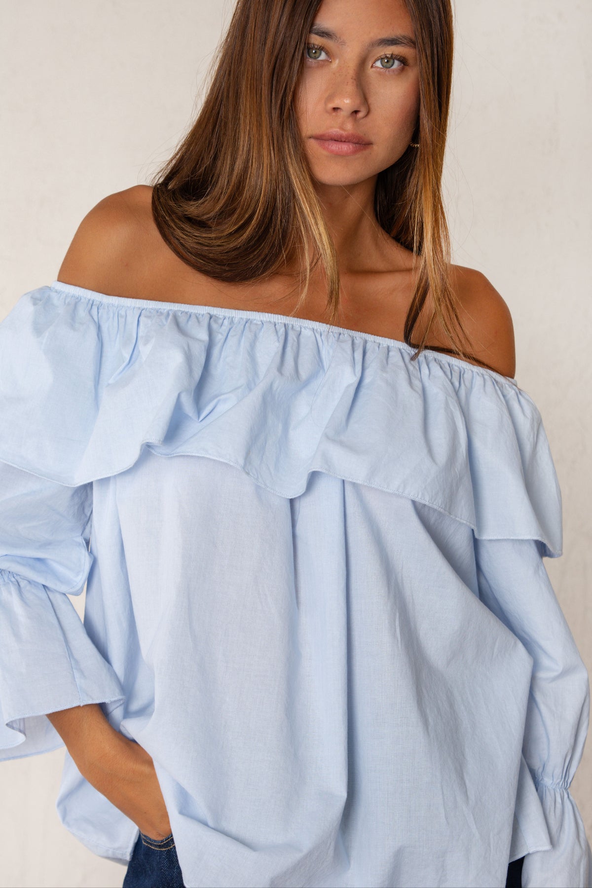 CAMISA OLIMPIA // AZUL CIELO