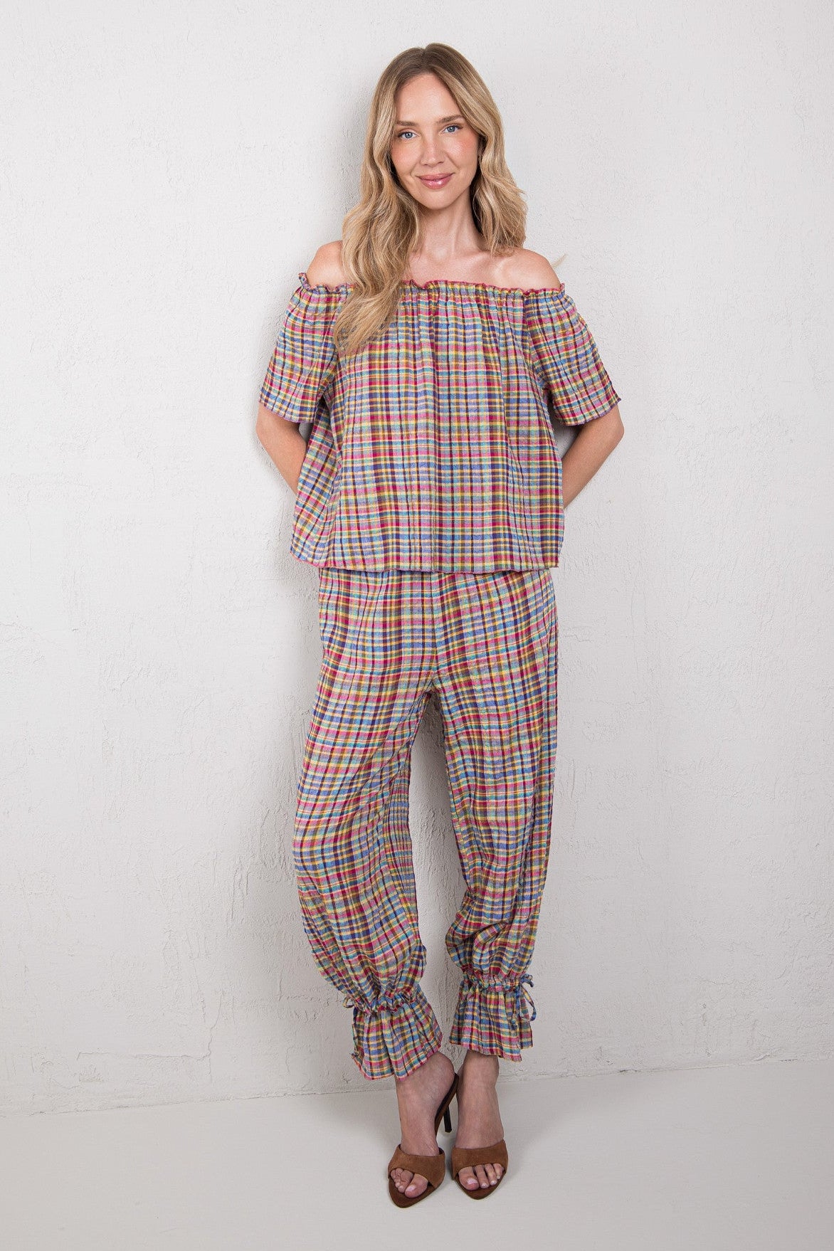 PANTALÓN ALICIA // TARTÁN MULTICOLOR