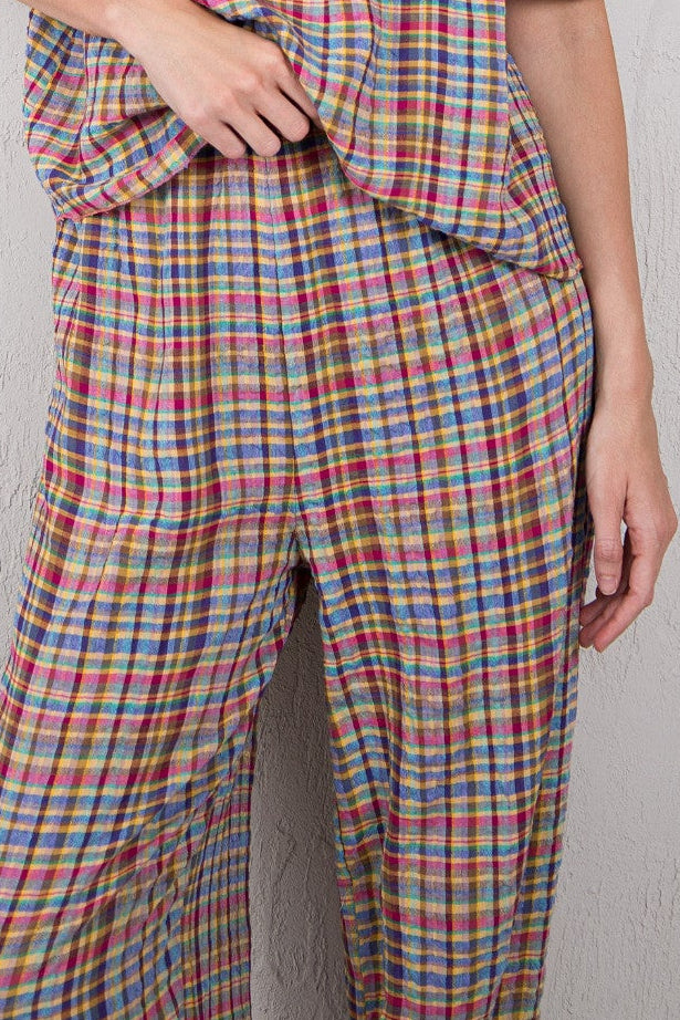 PANTALÓN ALICIA // TARTÁN MULTICOLOR