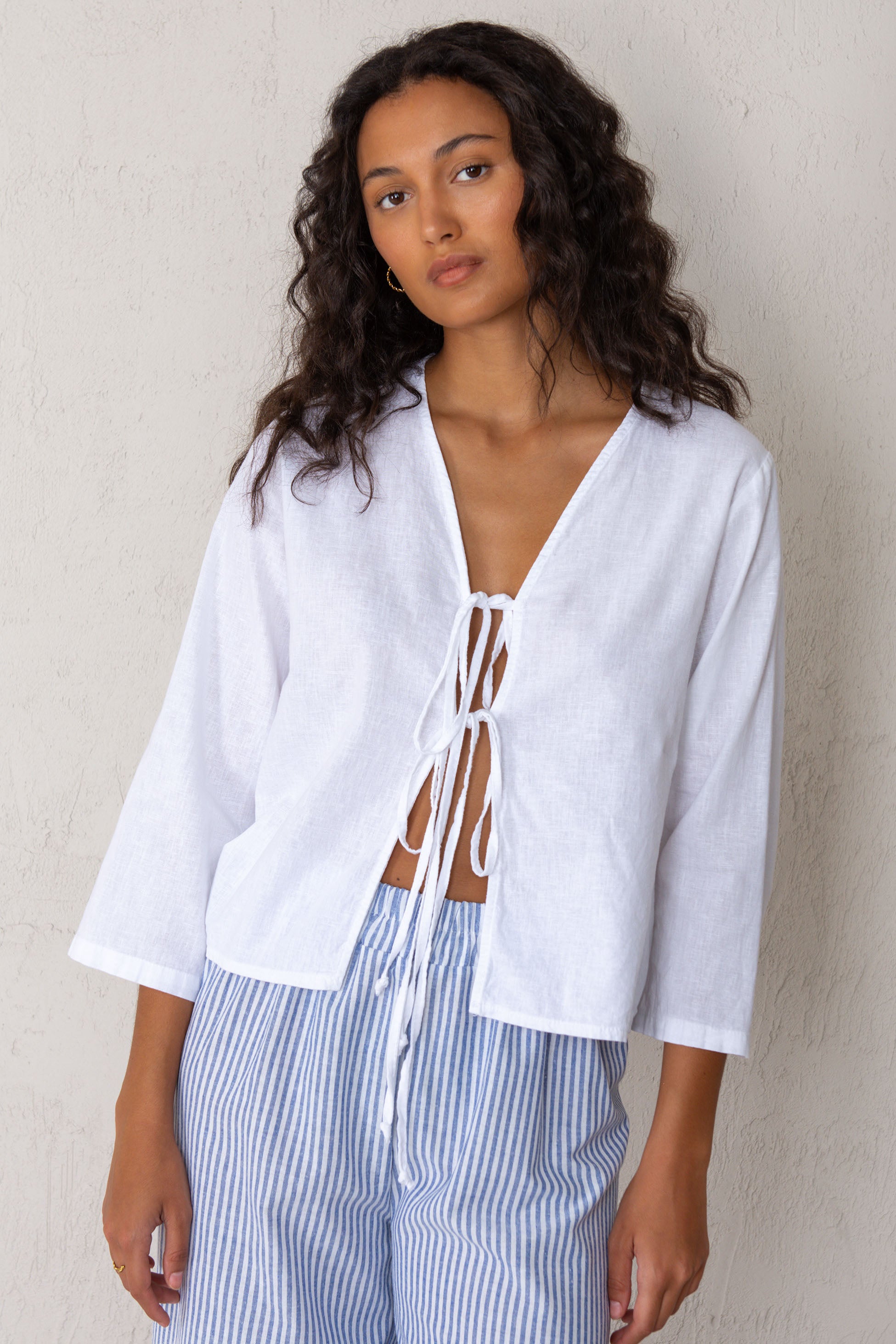 ELENA SHIRT // WHITE LINEN