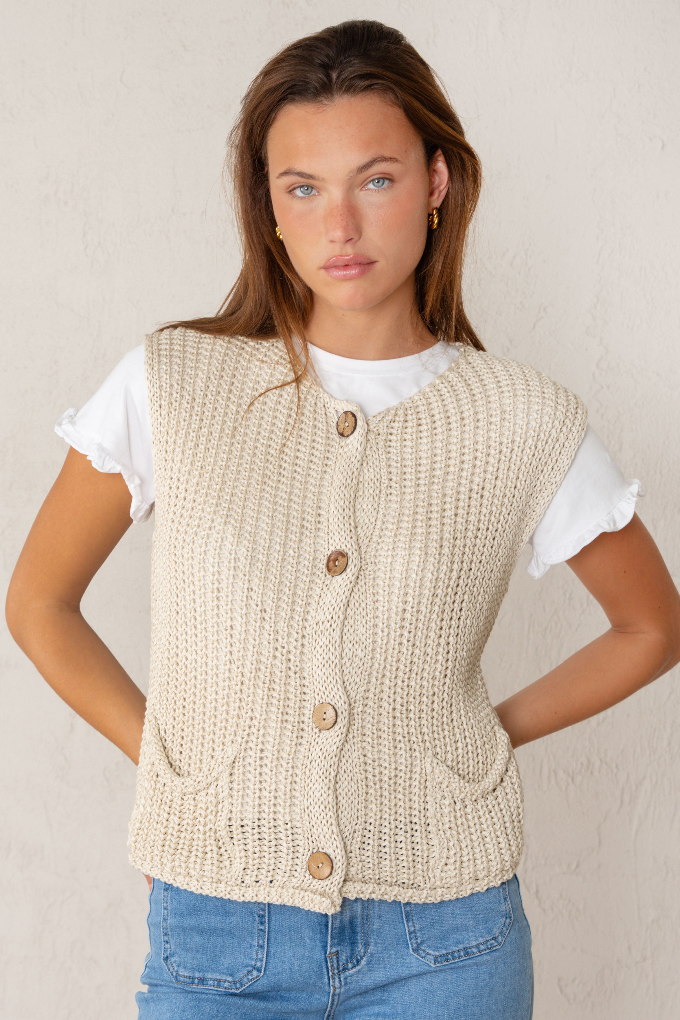 CHALECO LOLA // BEIGE