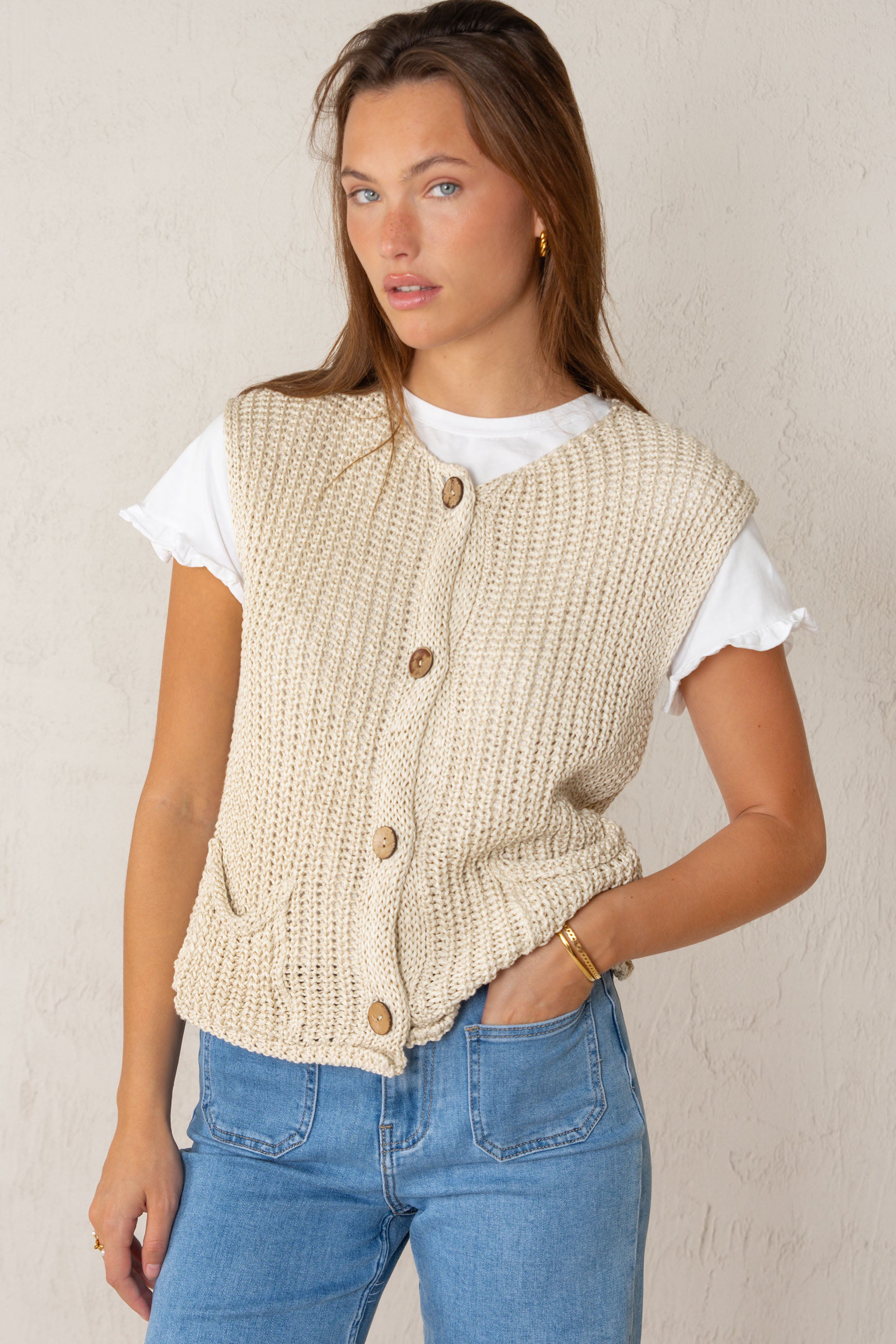 CHALECO LOLA // BEIGE