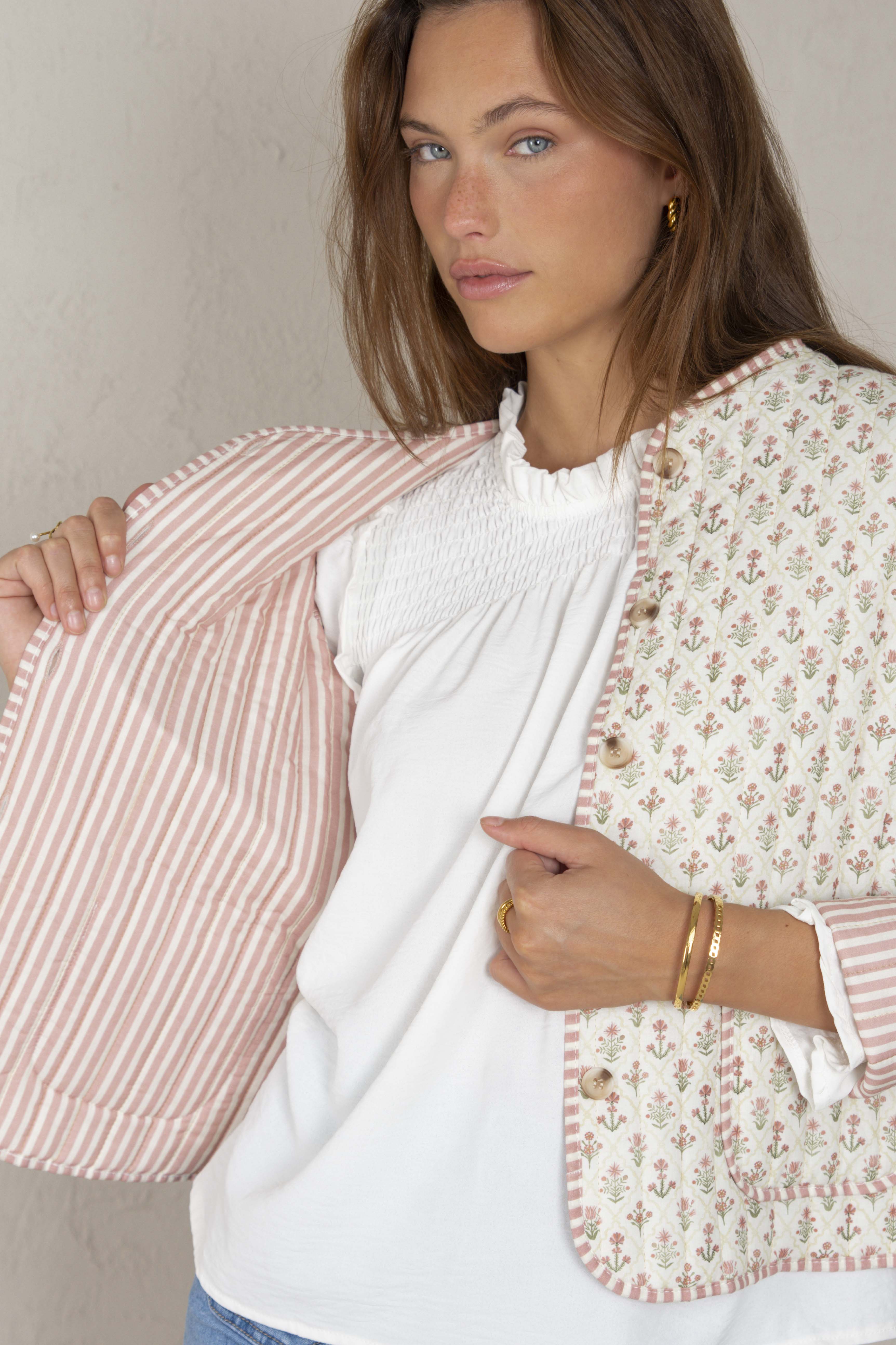 CHAQUETA BEA // FLORES ROSA