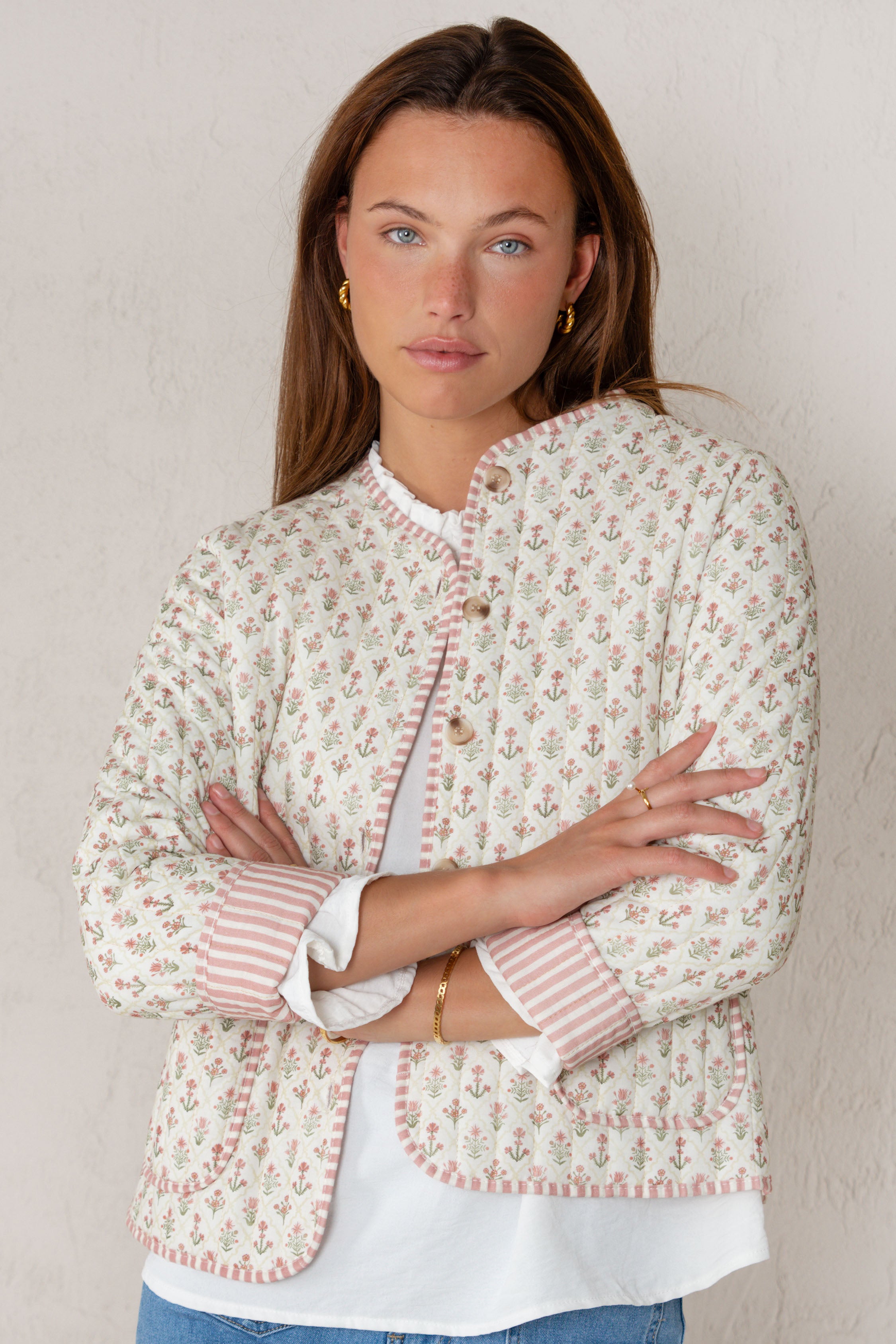 CHAQUETA BEA // FLORES ROSA