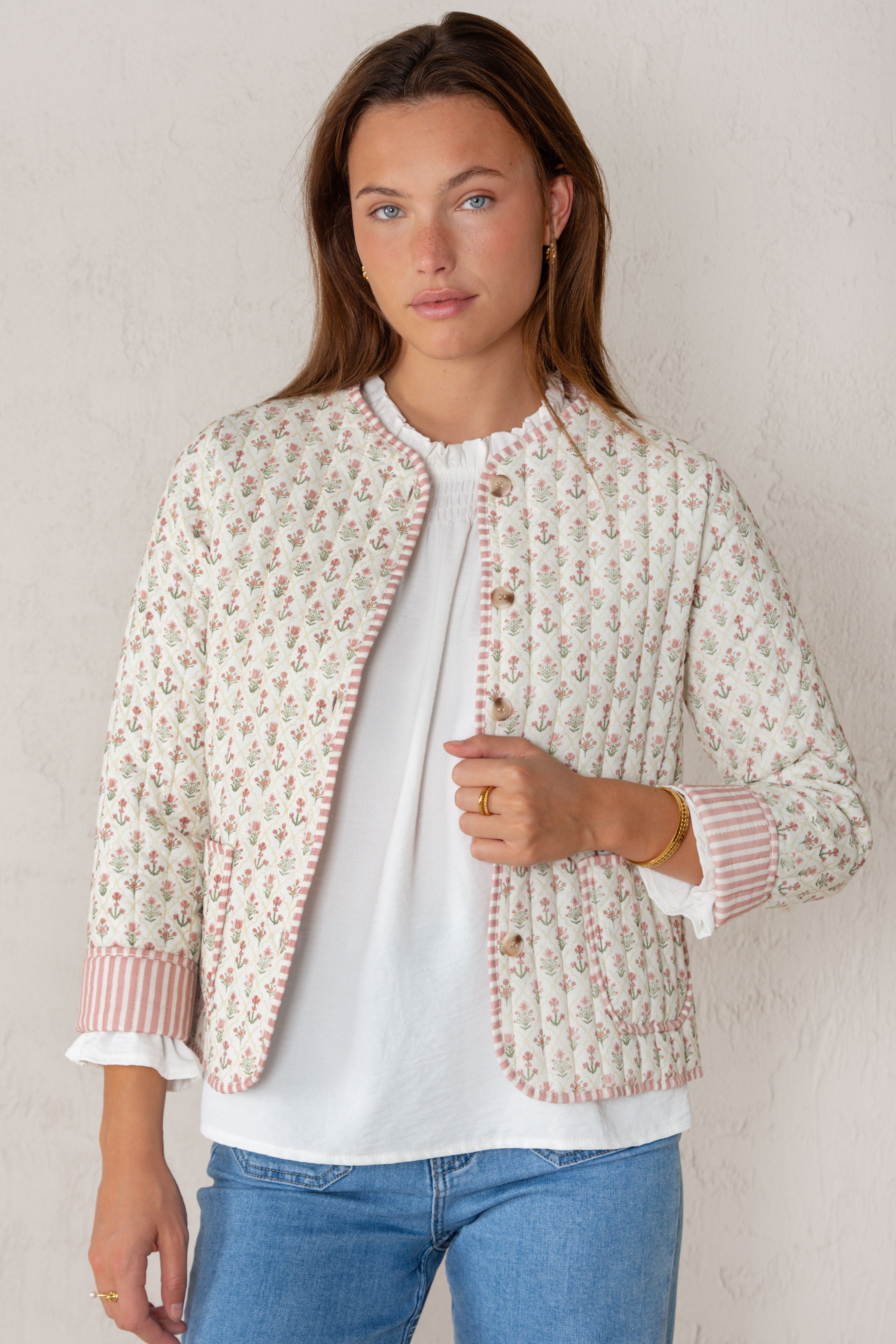 CHAQUETA BEA // FLORES ROSA