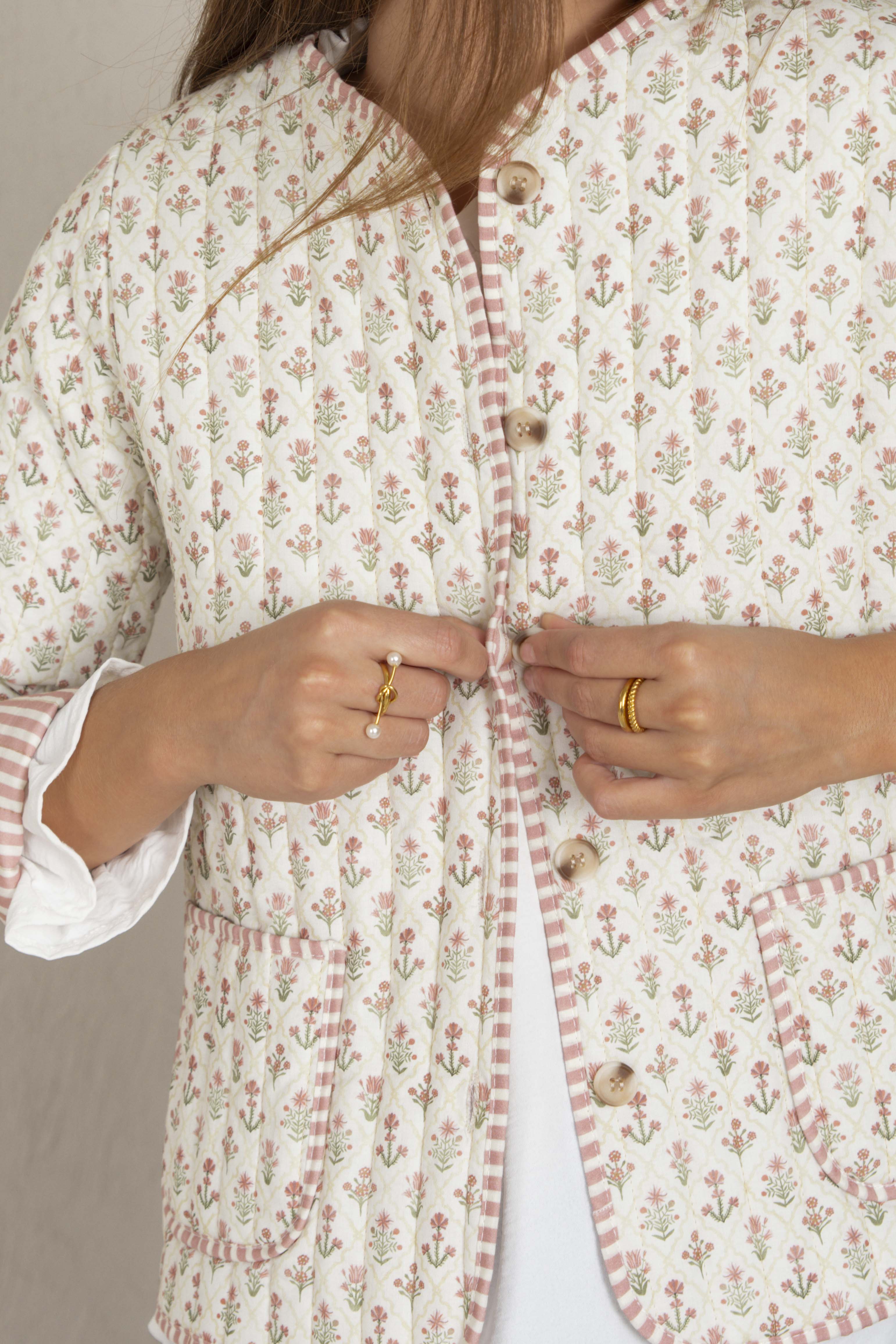 CHAQUETA BEA // FLORES ROSA