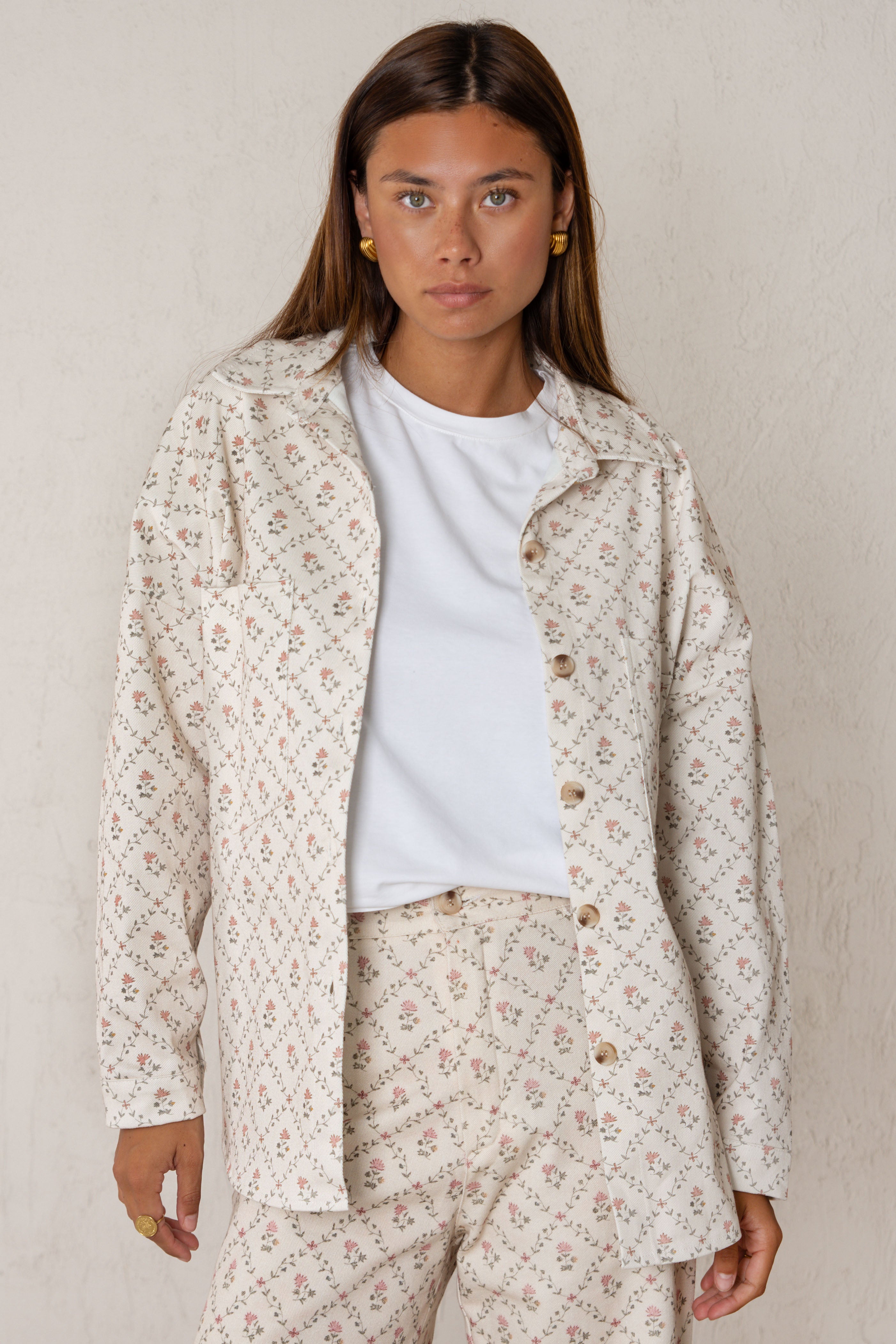 CELIA JACKET // PINK FLOWERS