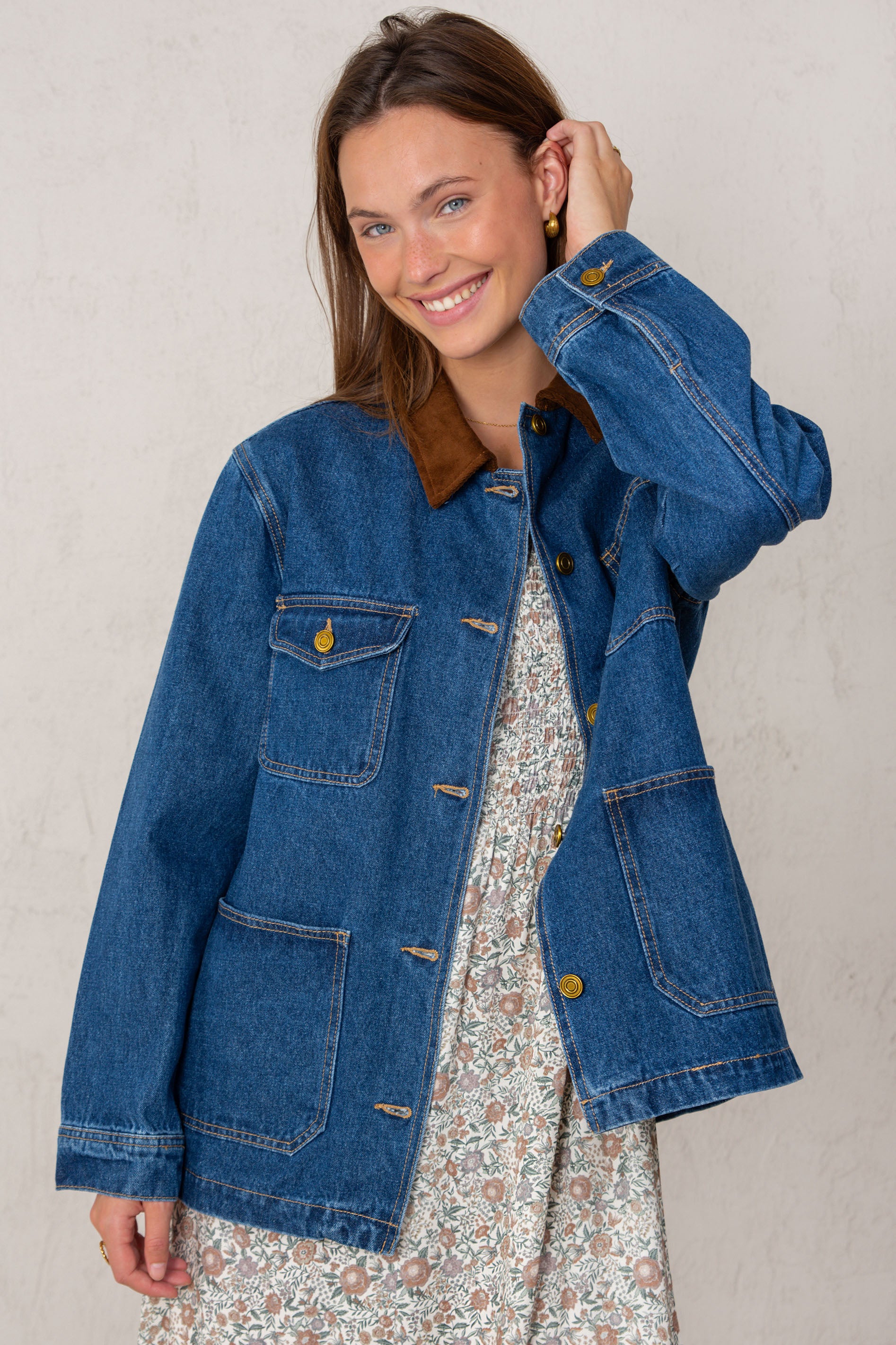 CHAQUETA PAULA // DENIM OSCURO