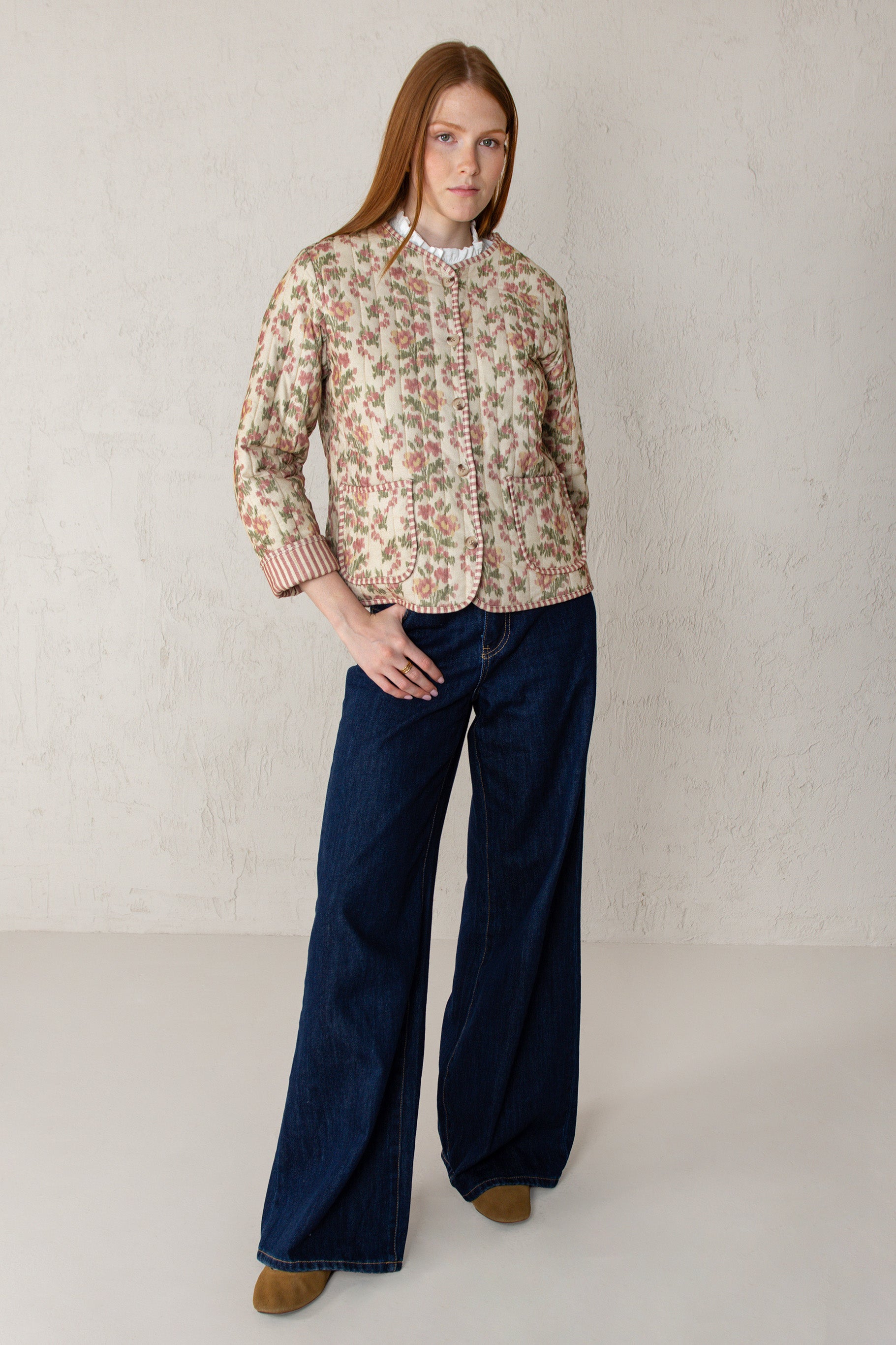 CHAQUETA BEA // FLORES ROSA