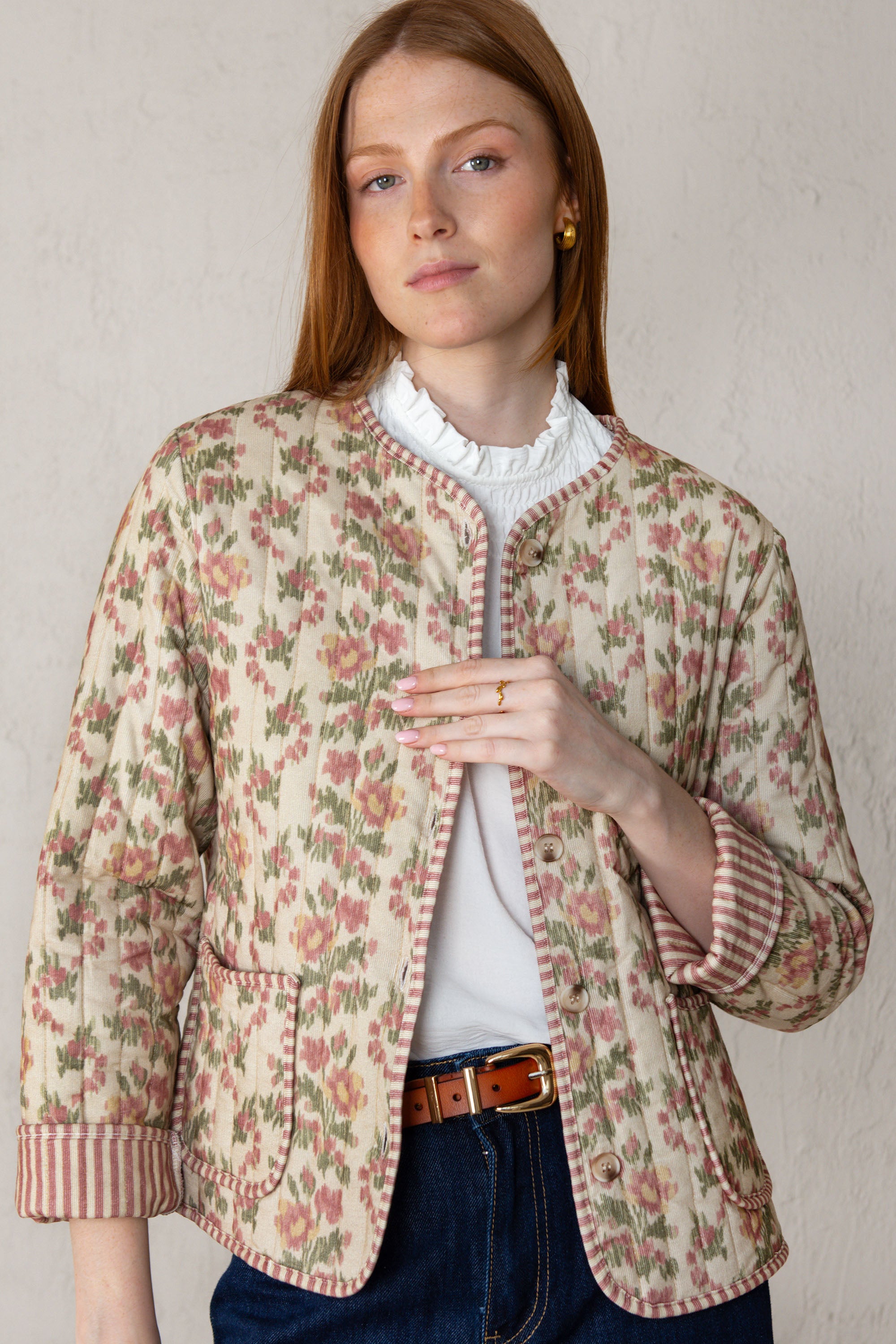 CHAQUETA BEA // FLORES ROSA