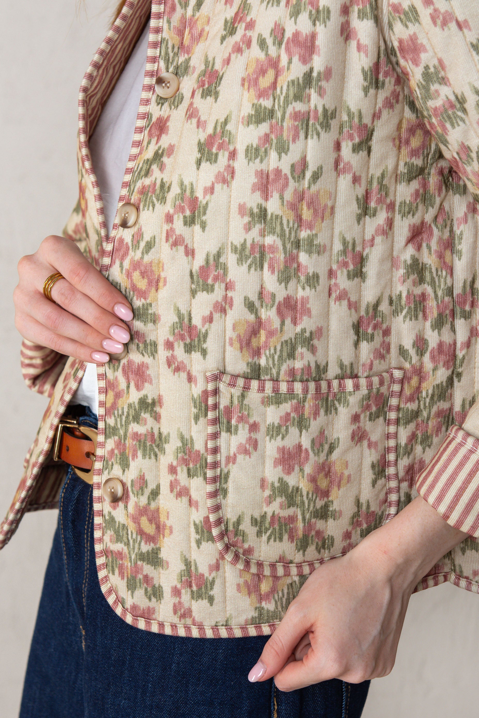 CHAQUETA BEA // FLORES ROSA