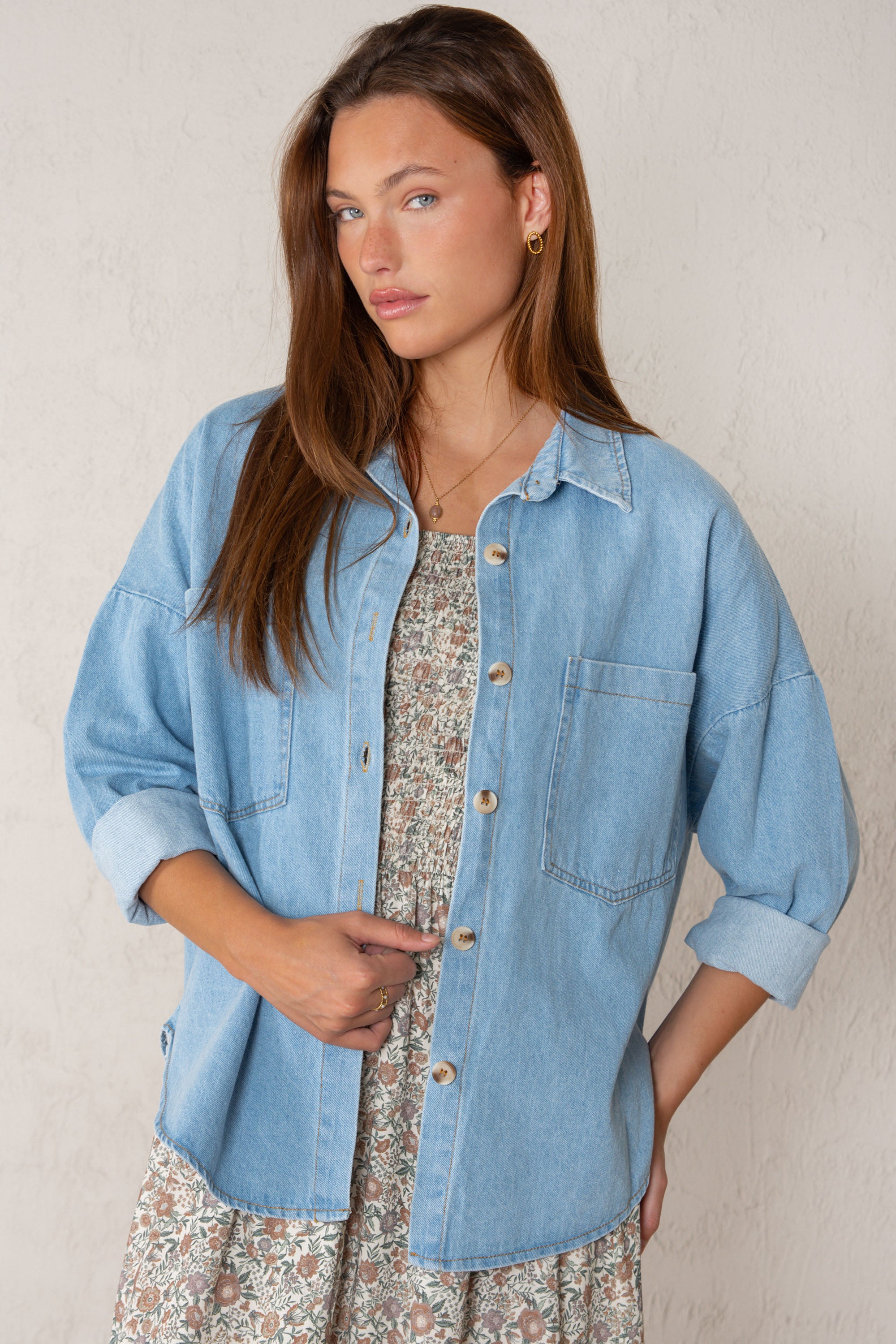CHAQUETA CELIA // DENIM CLARO