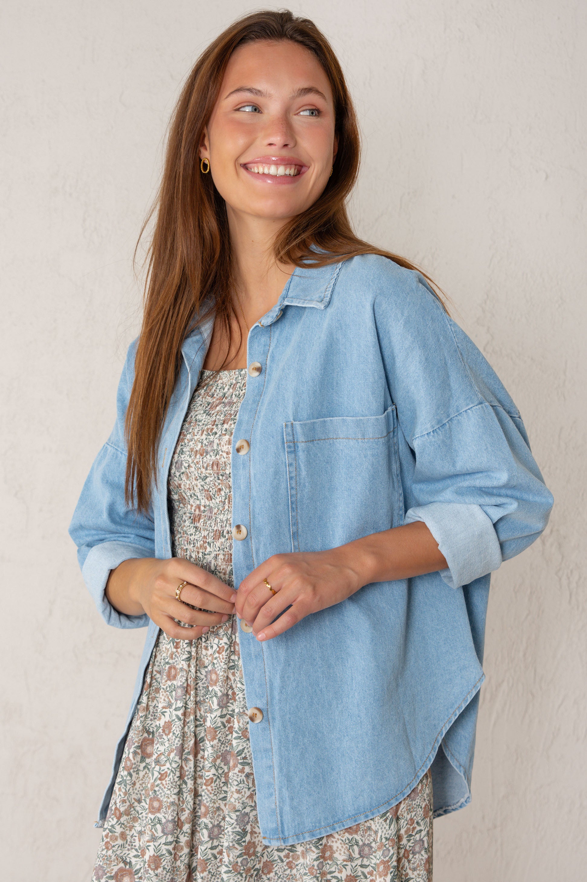 CHAQUETA CELIA // DENIM CLARO