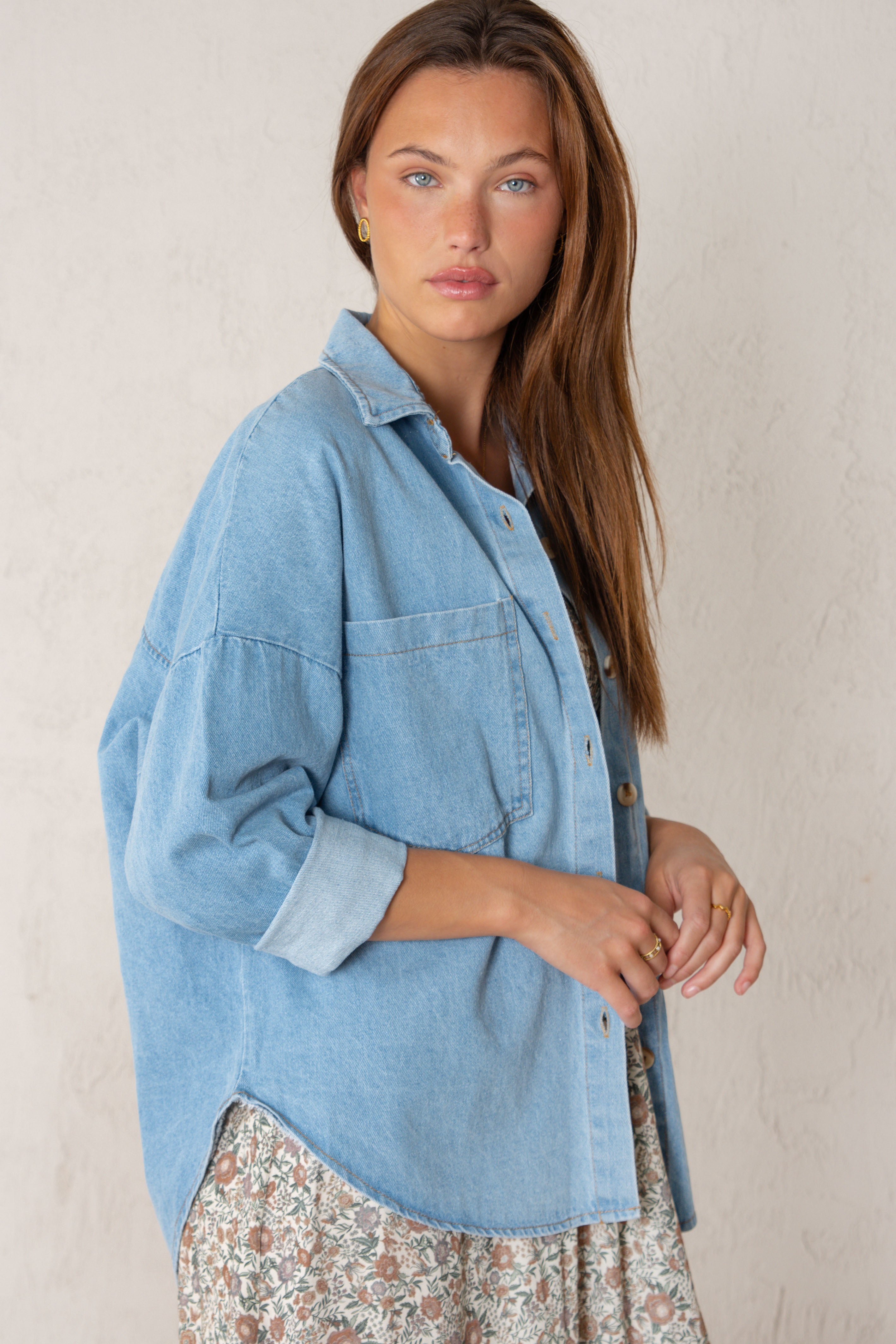 CHAQUETA CELIA // DENIM CLARO